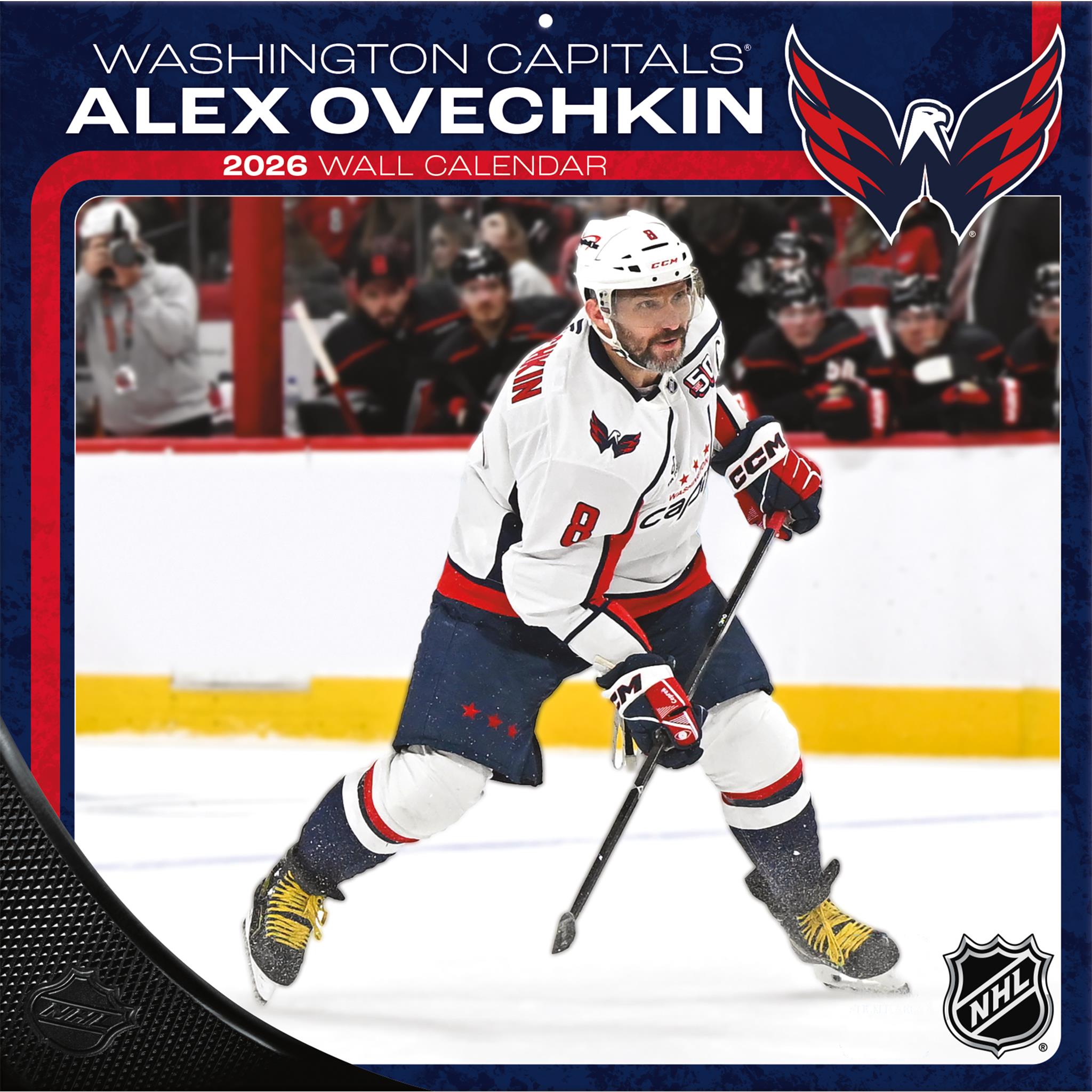 NHL Alex Ovechkin Washington Capitals 2026 Wall Calendar