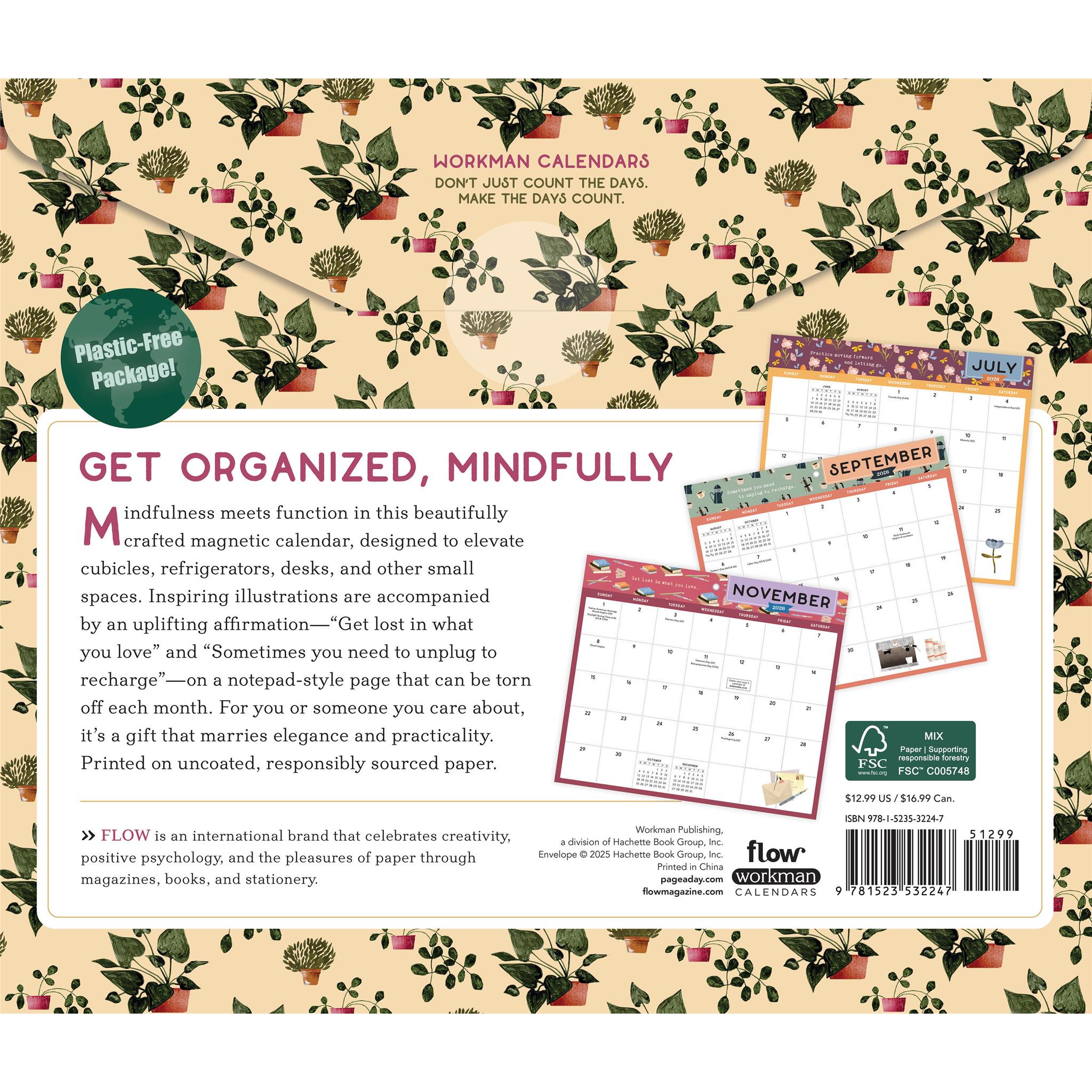 Go With The Flow 2026 Mini Magnetic Calendar - Online Only