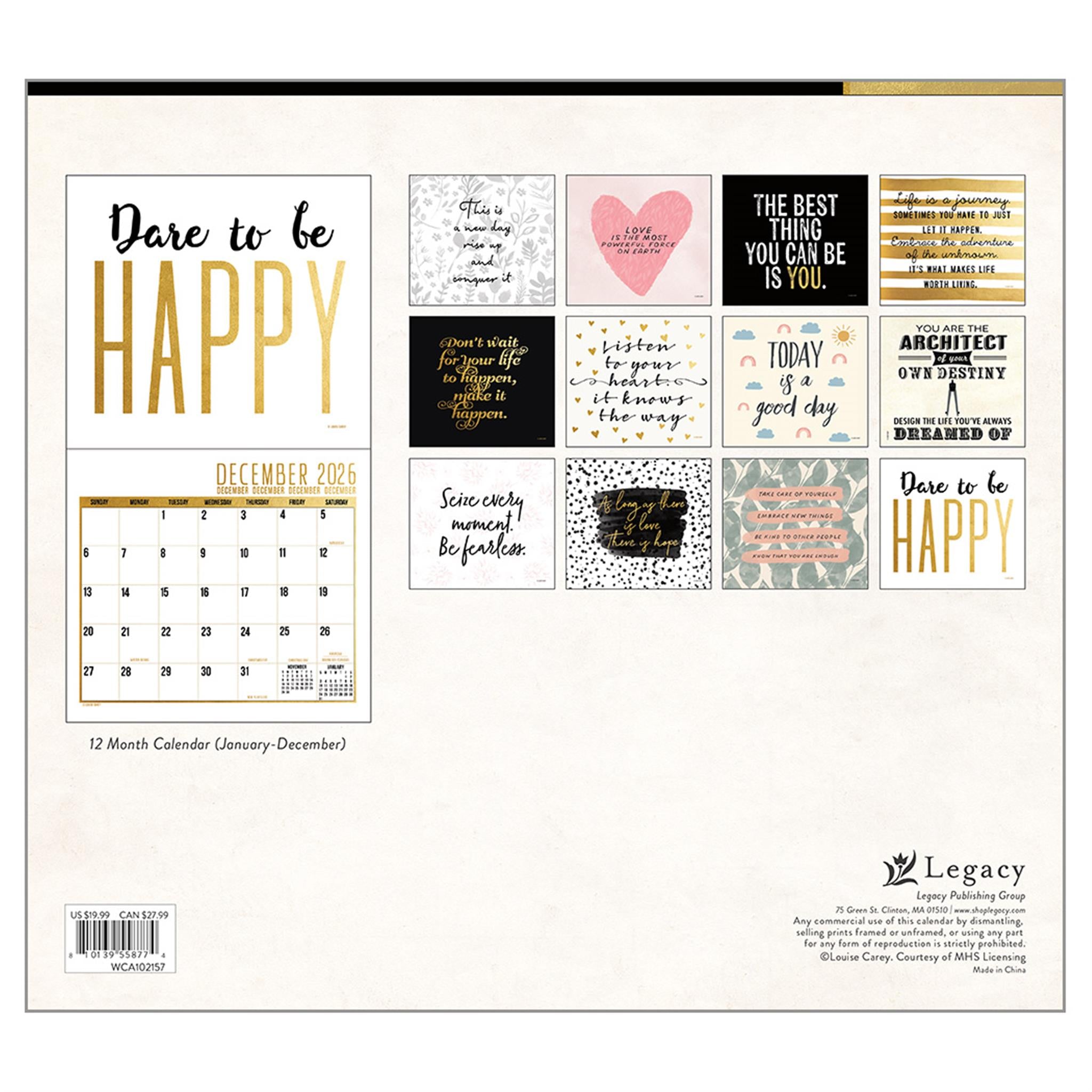 Live Laugh Love 2026 Deluxe Wall Calendar