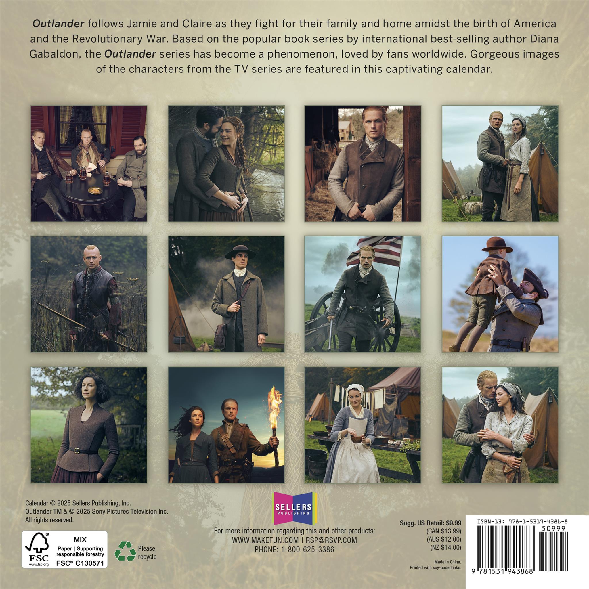 Outlander 2026 Mini Calendar