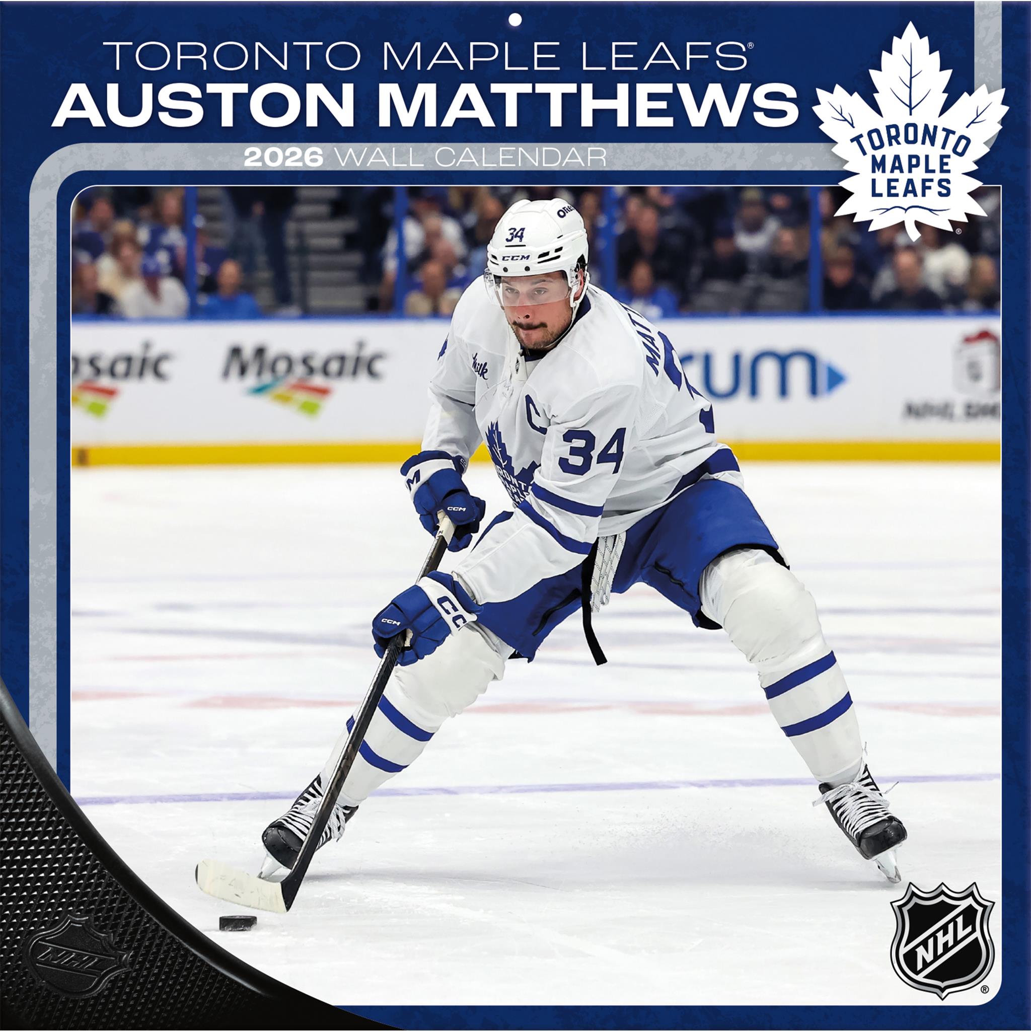 NHL Auston Matthews Toronto Maple Leafs 2026 Wall Calendar