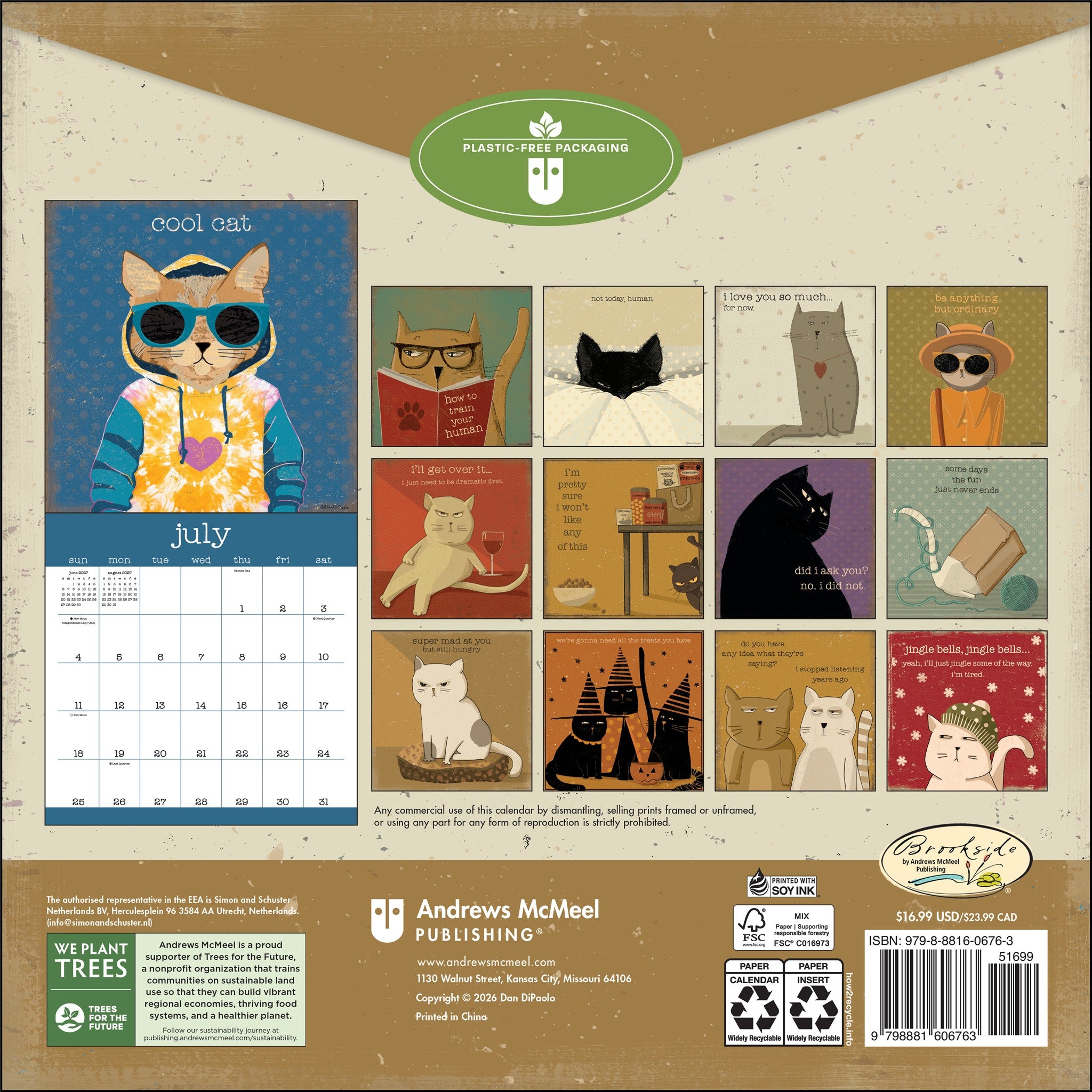 A Year of Snarky Cats 2027 Wall Calendar