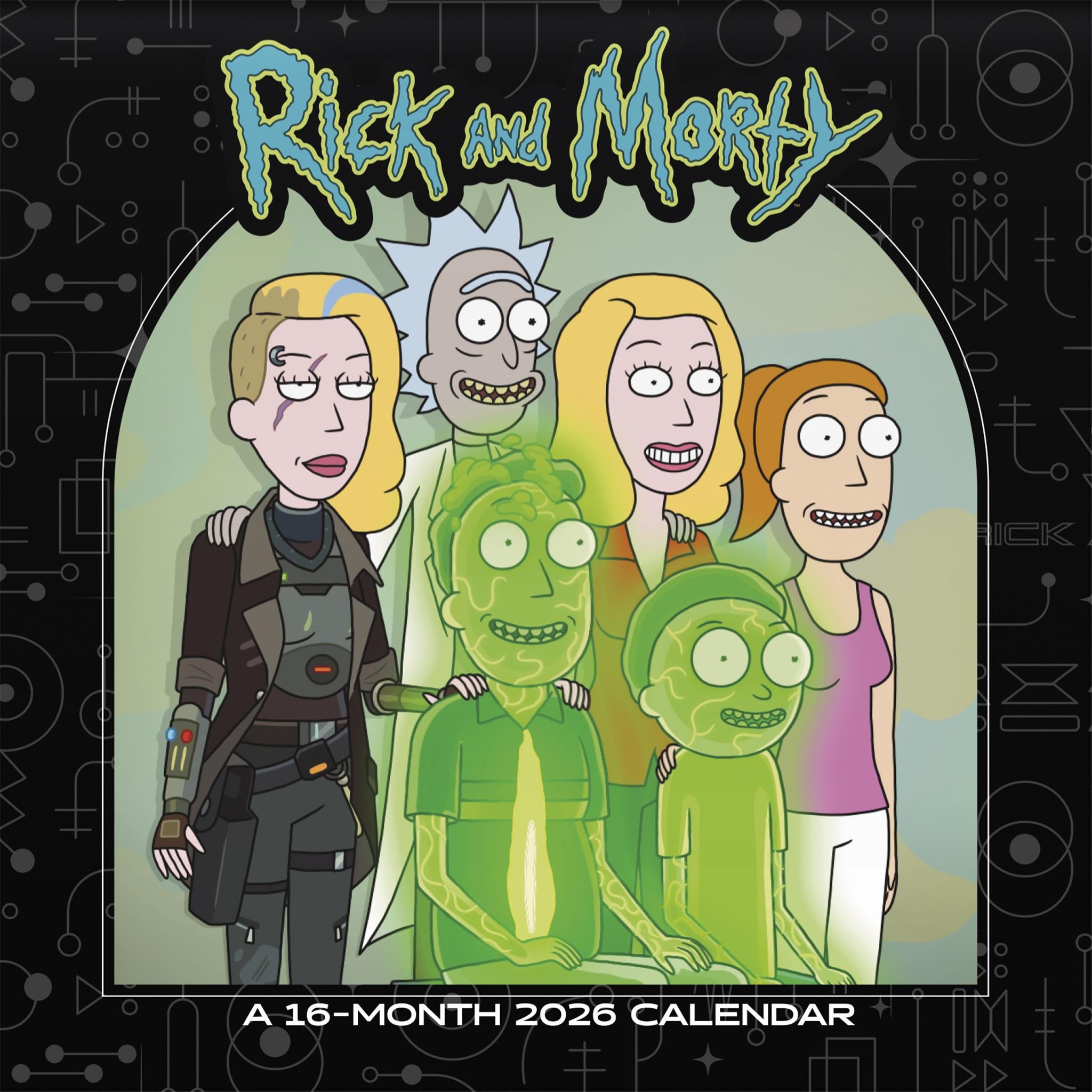 Rick And Morty 2026 Wall Calendar