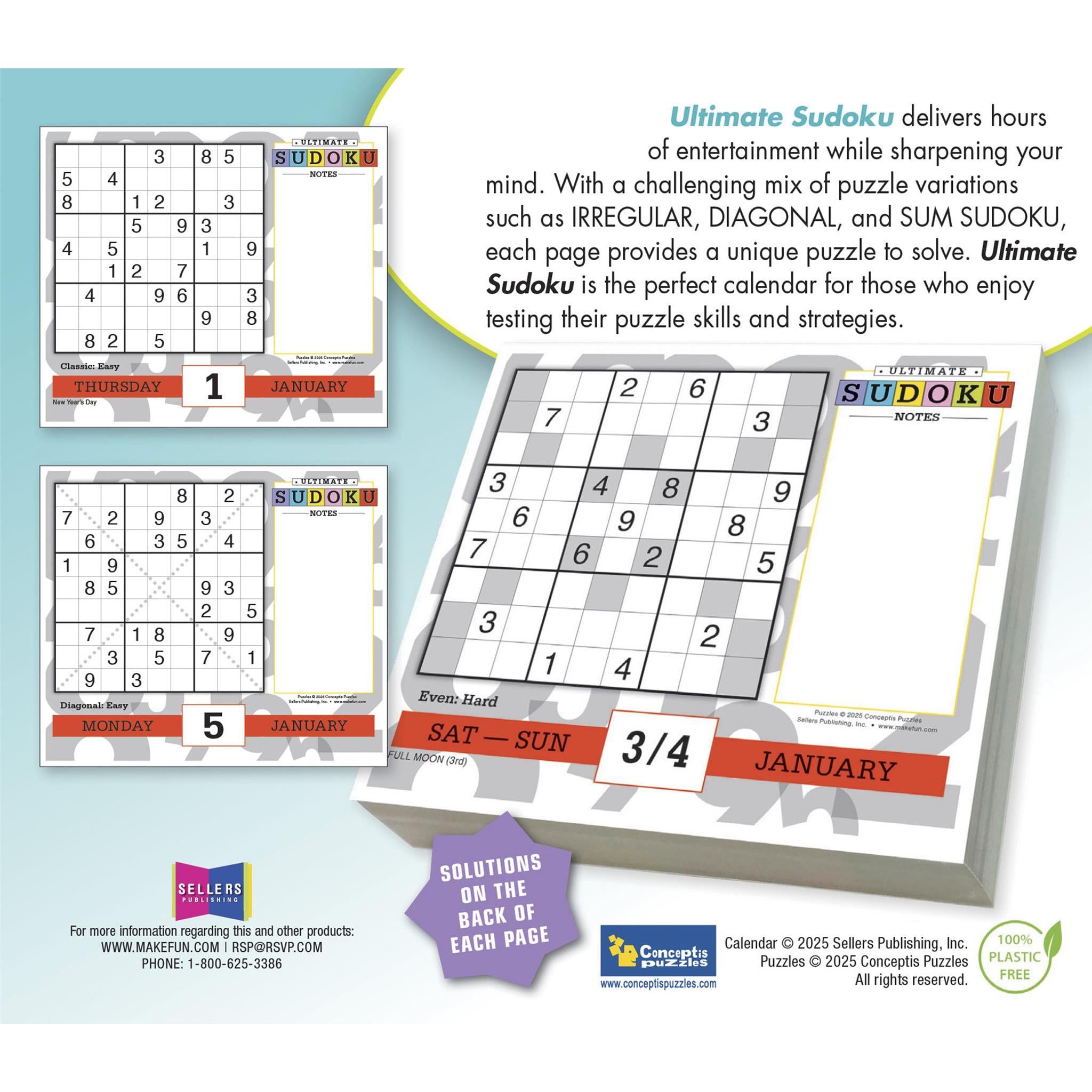 Sudoku Ultimate 2026 Box Calendar