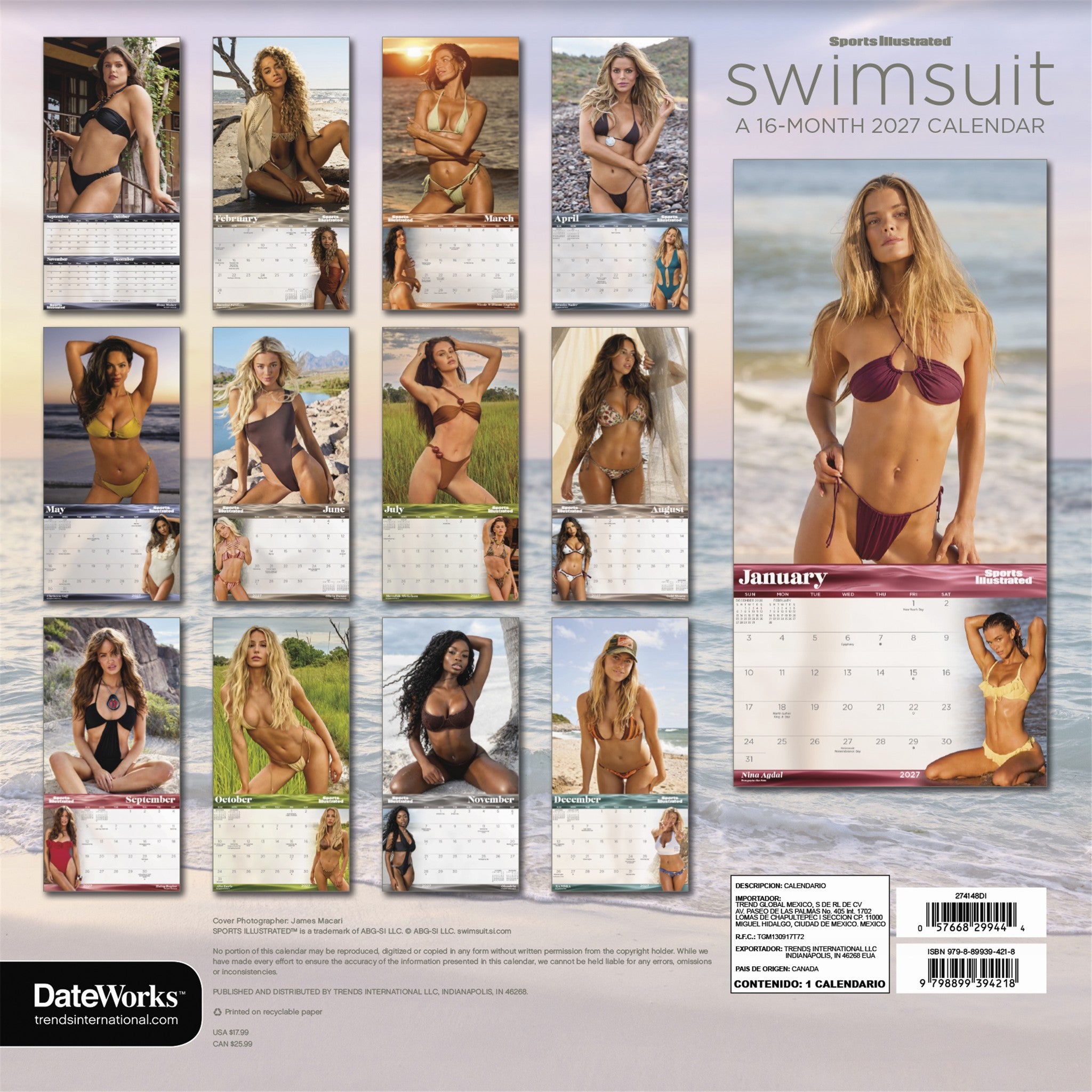 Sports Illustrated Swimsuit Exclusive 2027 Wall Calendar