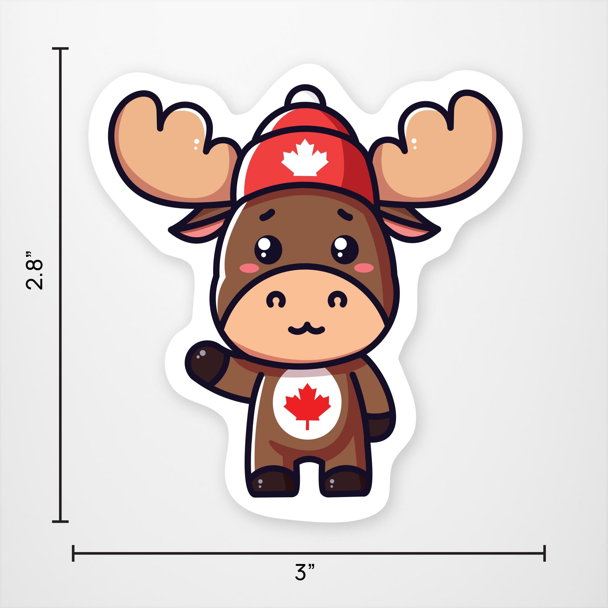 Cute Moose Vinyl Sticker