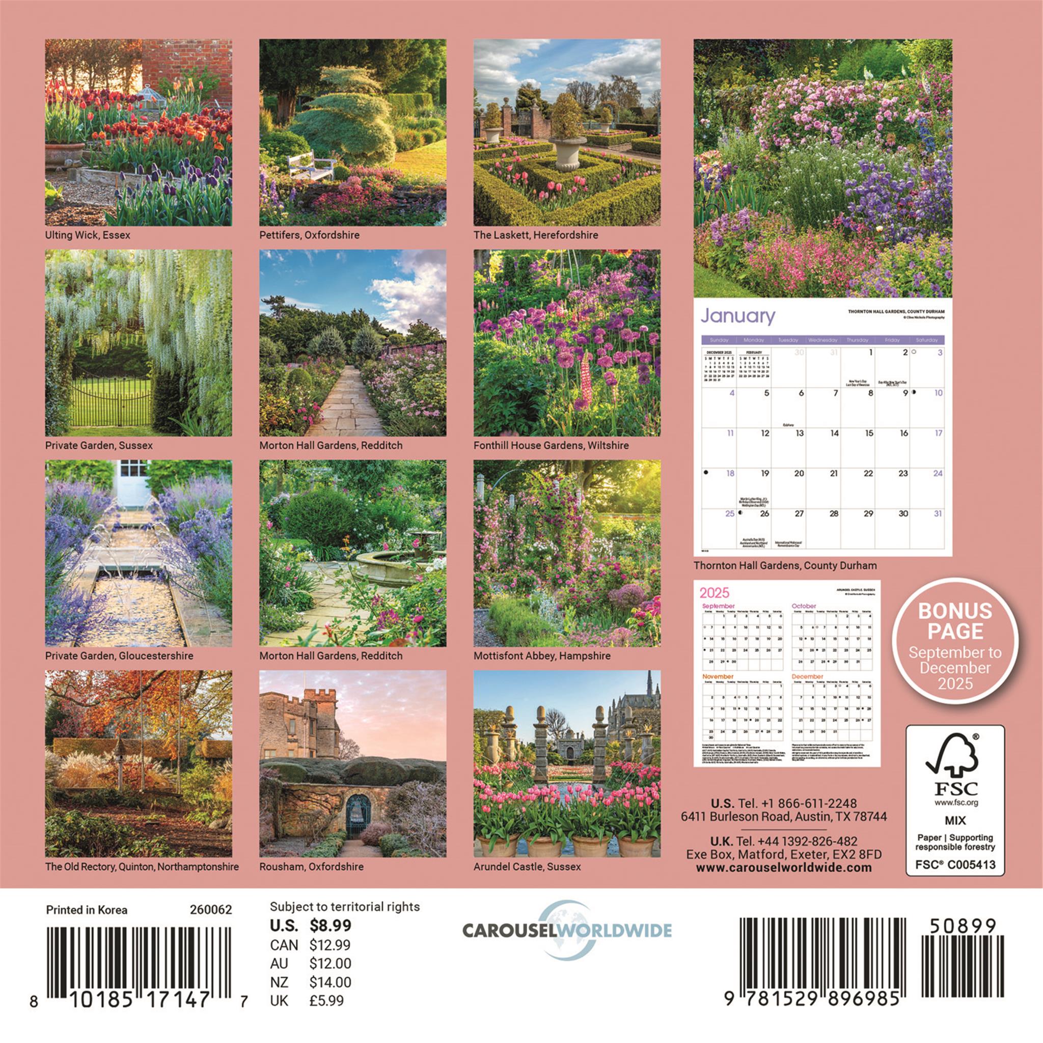 Gardens 2026 Mini Calendar