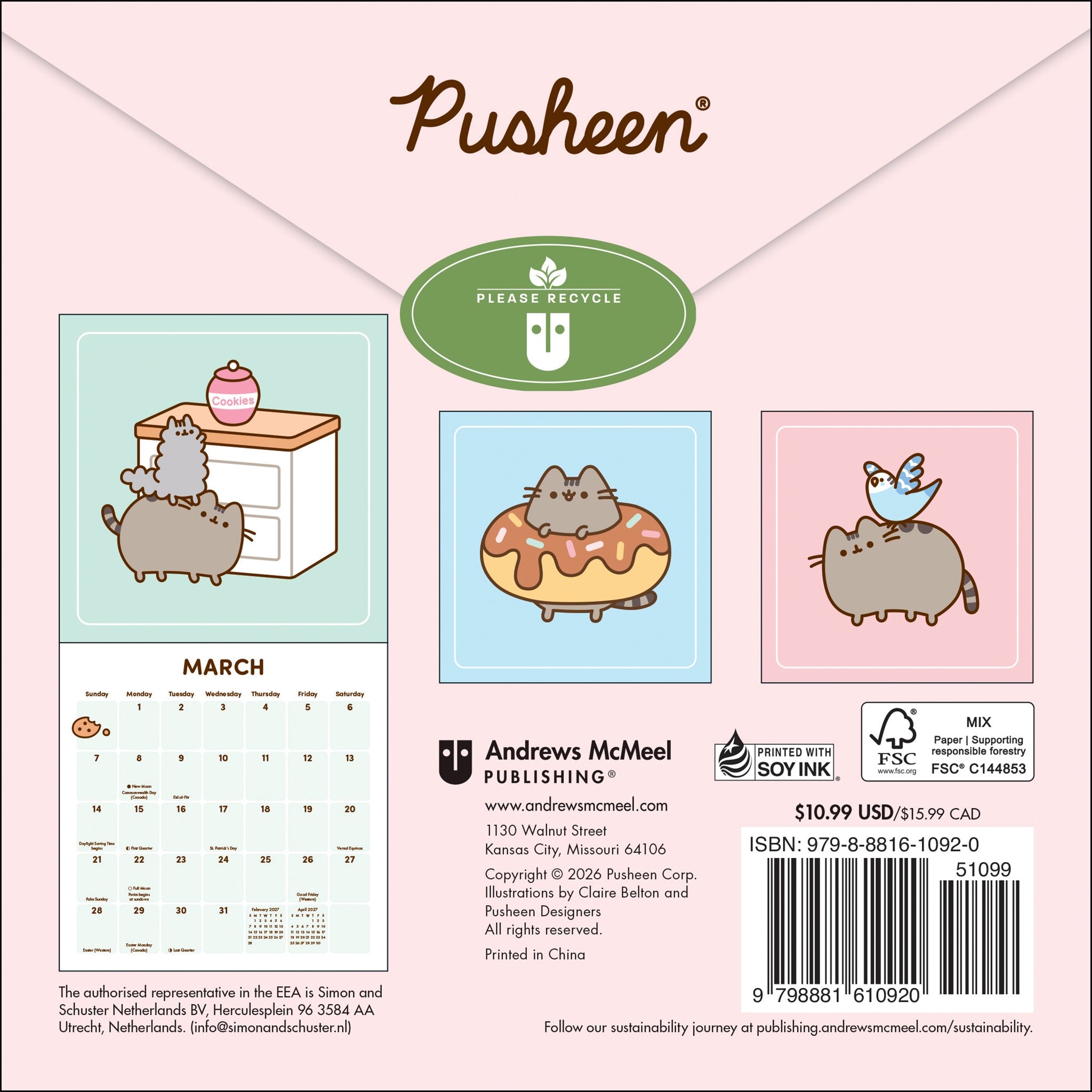Pusheen 2027 Mini Calendar