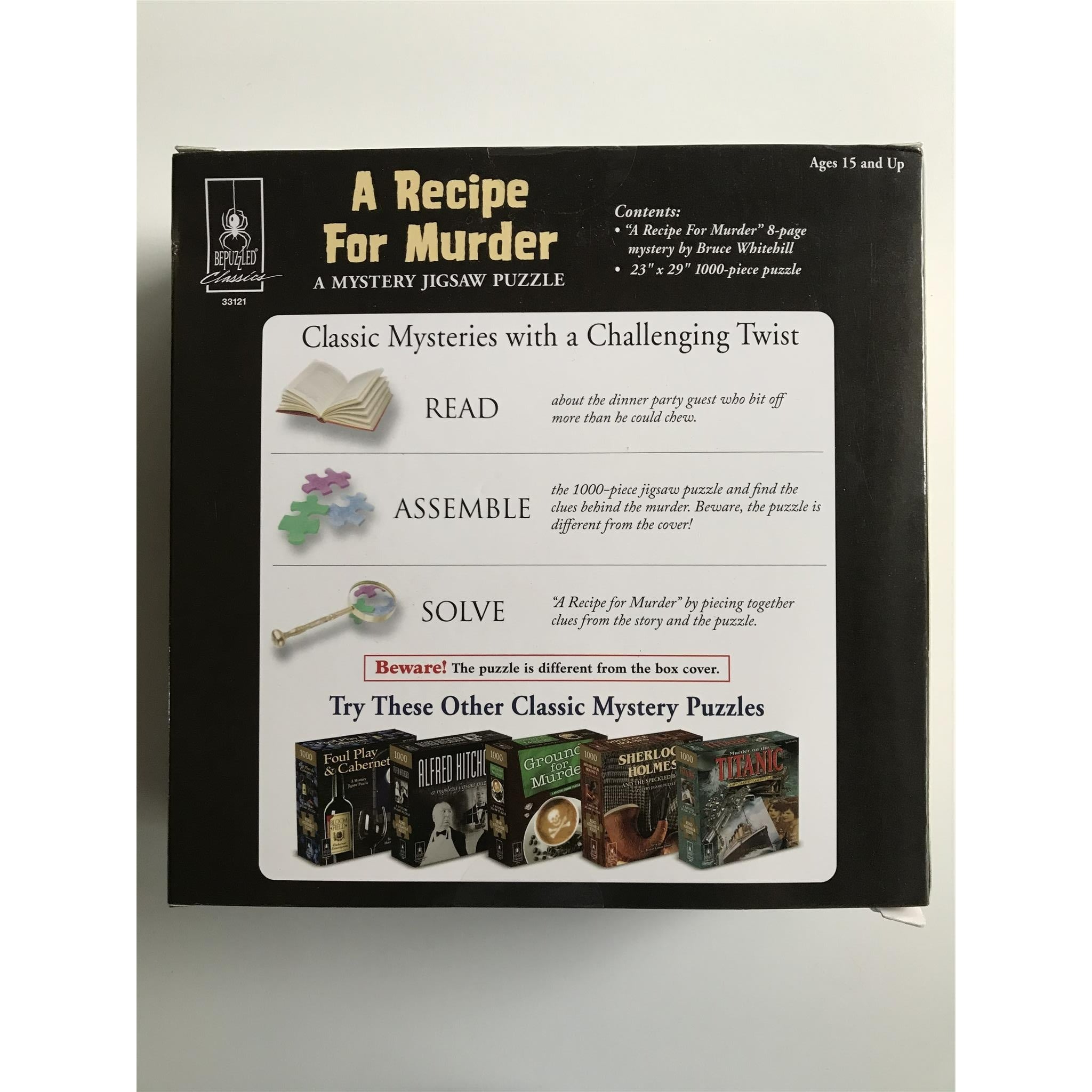 Recipe for Murder Mystery 1000 Piece Puzzle - Calendar Club Canada