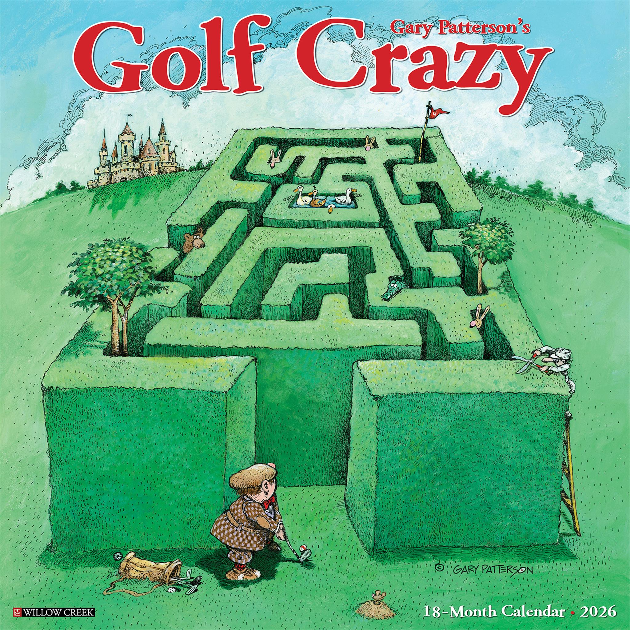 Gary Patterson Golf Crazy 2026 Wall Calendar