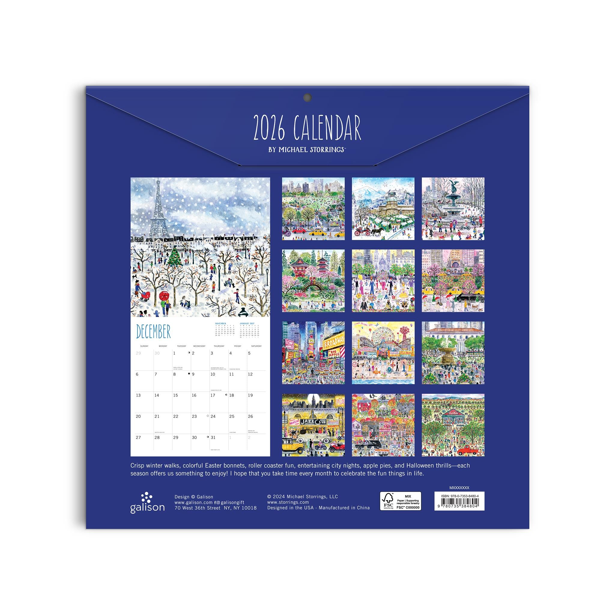 Michael Storrings Classic 2026 Wall Calendar - Online Only