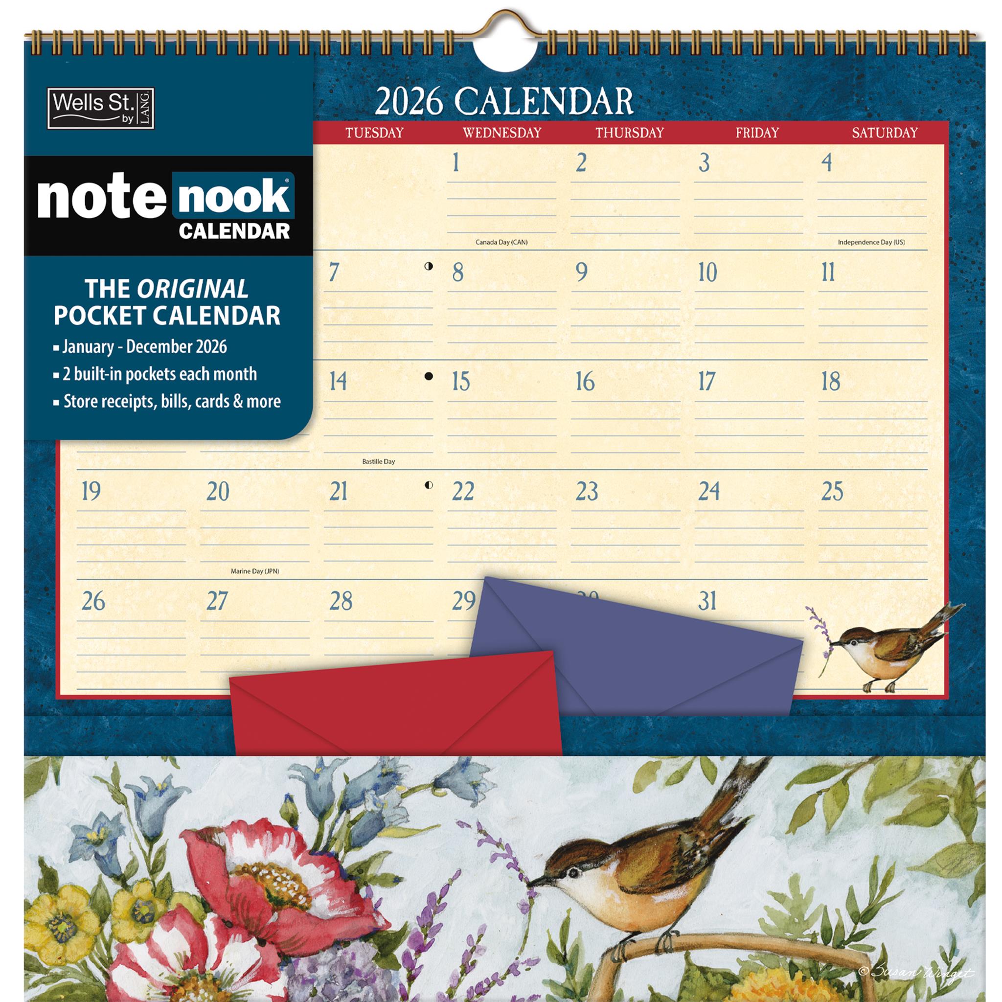Heart And Home Note Nook 2026 Wall Calendar