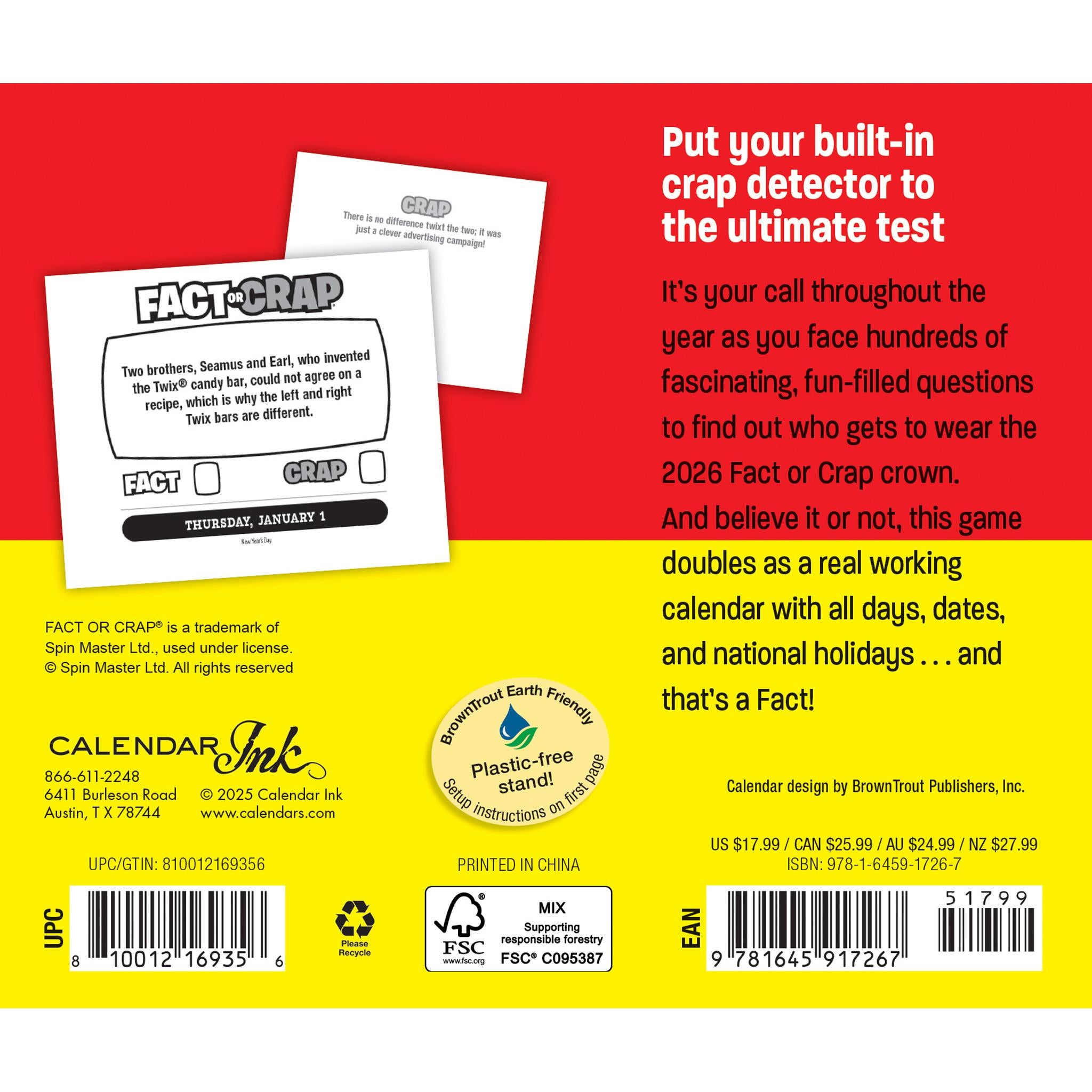 Fact Or Crap 2026 Box Calendar