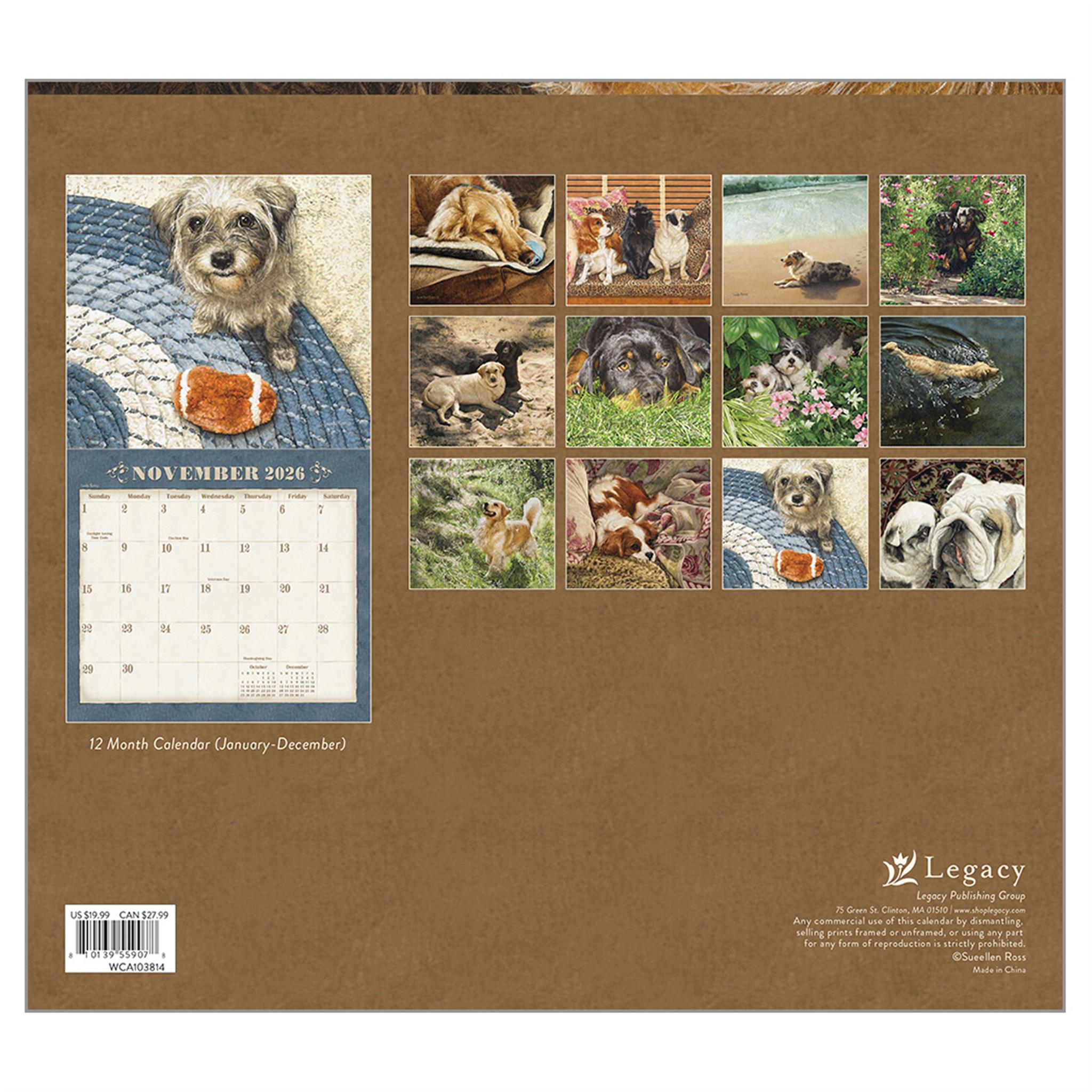 Dogs We Love 2026 Deluxe Wall Calendar