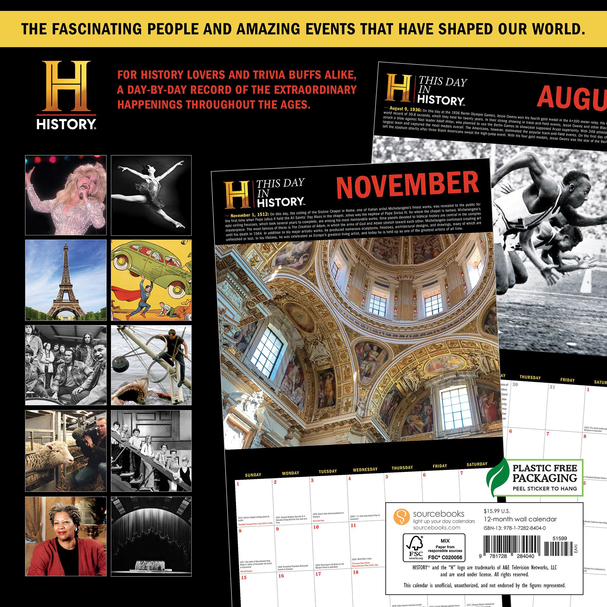 History Channel This Day In History 2026 Wall Calendar