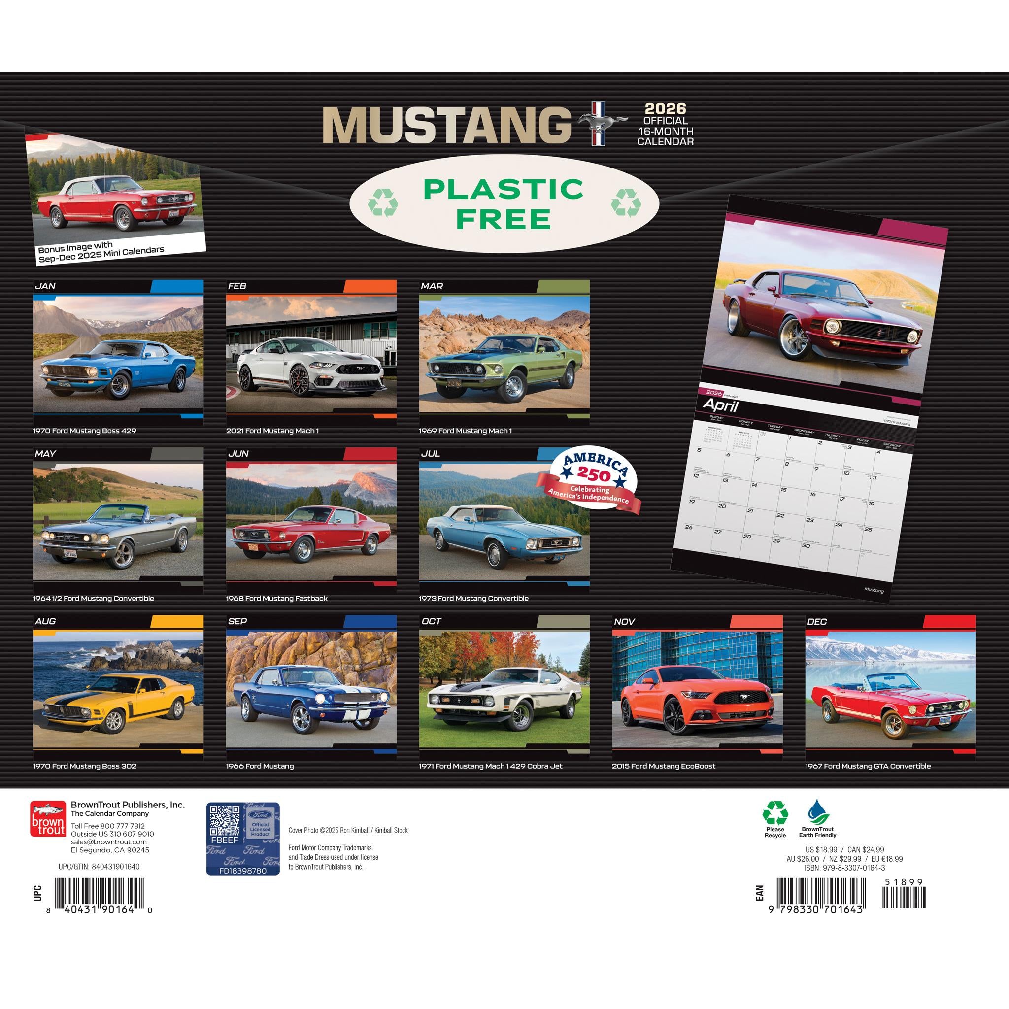 Mustang 2026 Wall Calendar