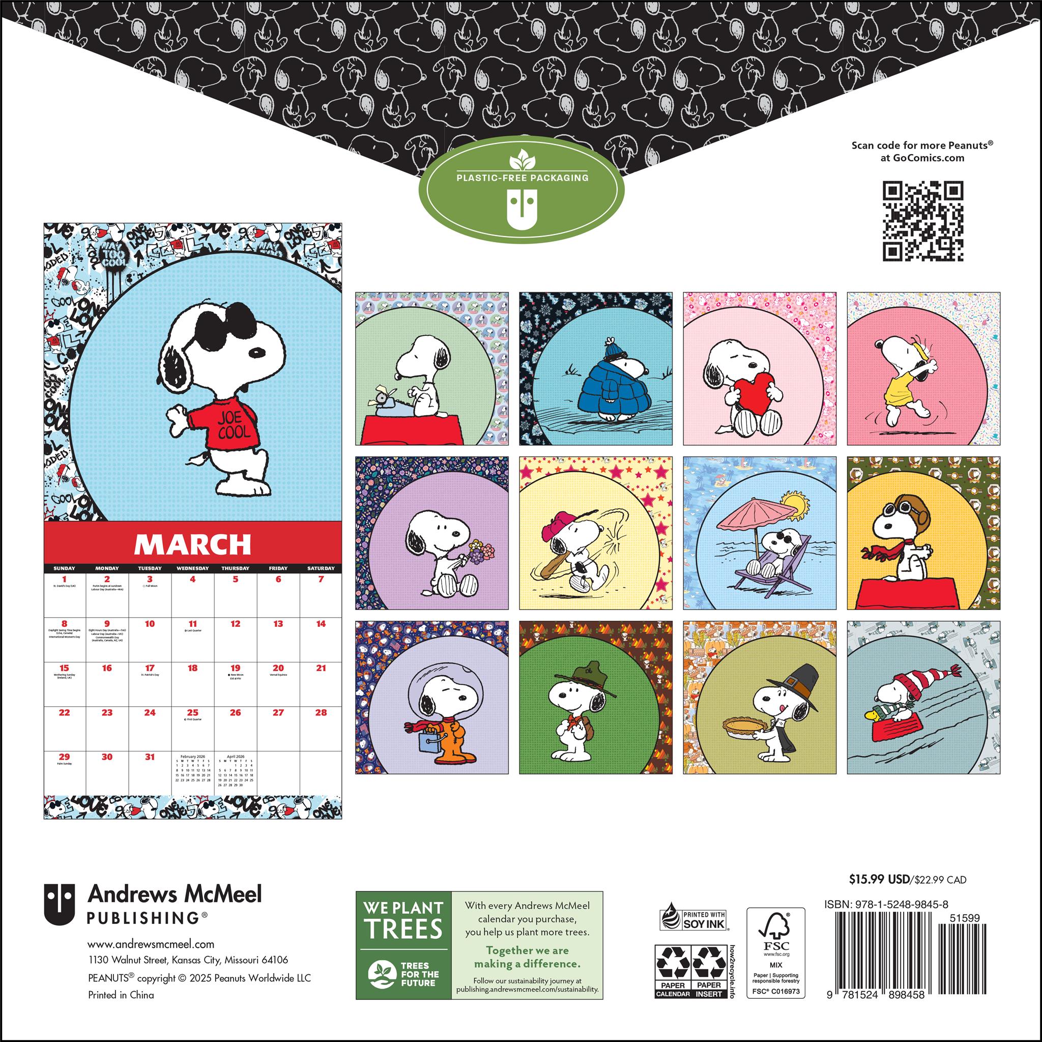 Peanuts®: Snoopy 2026 Wall Calendar