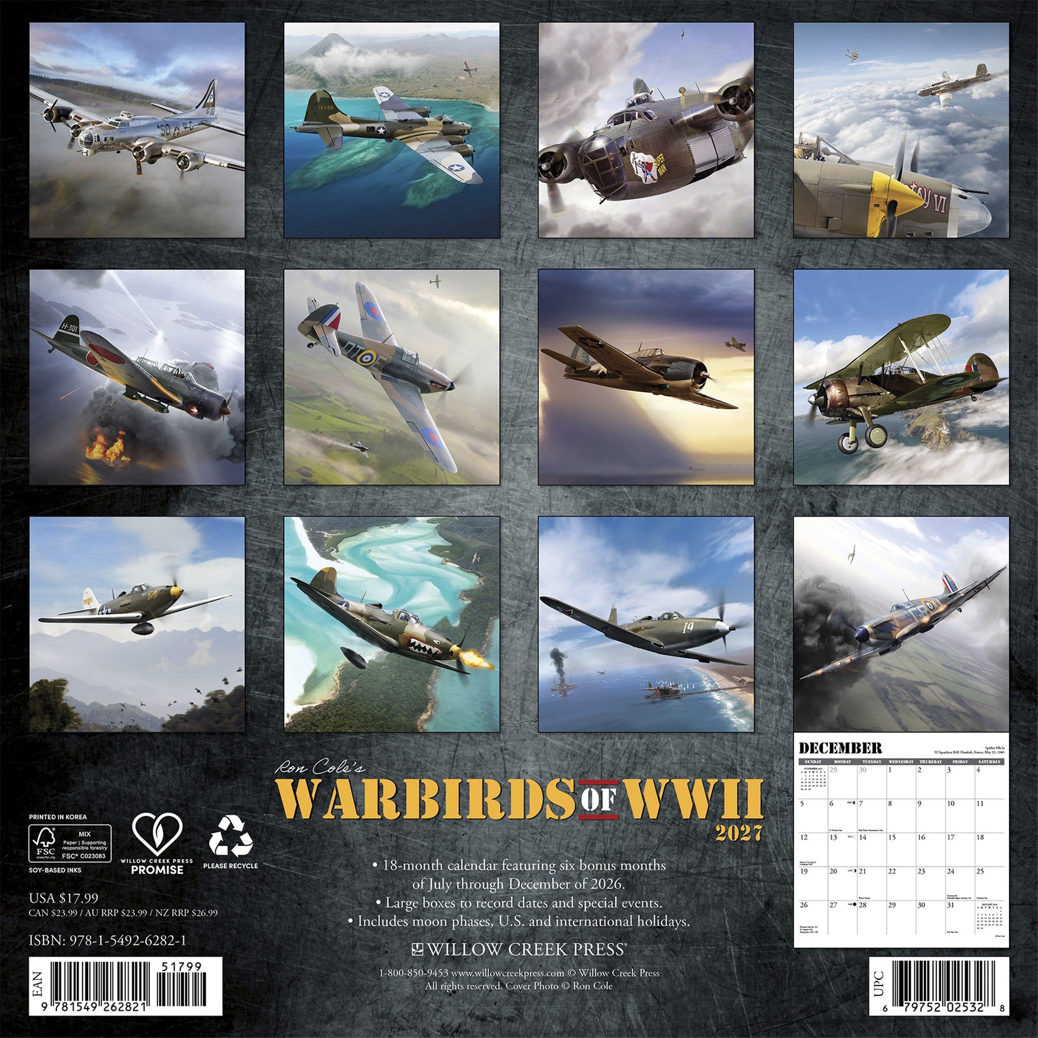 Warbirds of WWII 2027 Wall Calendar
