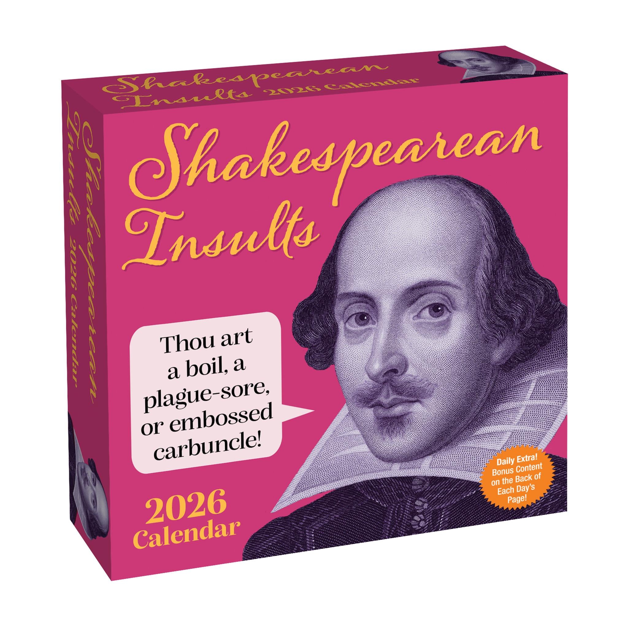 Shakespearean Insults 2026 Box Calendar