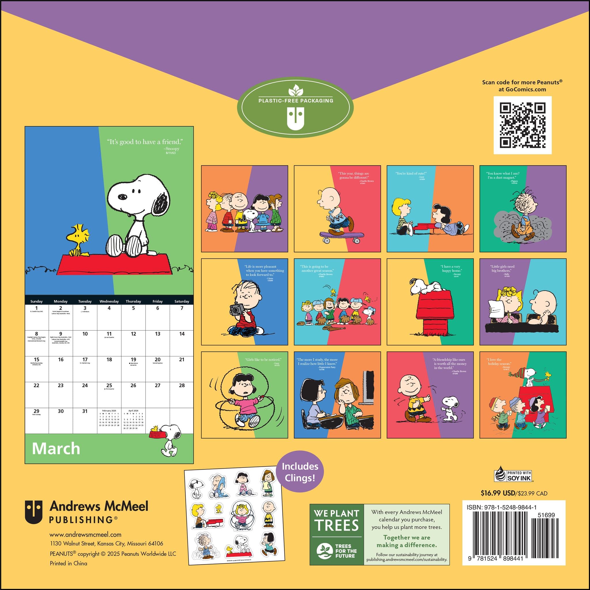 Peanuts® 2026 Wall Calendar