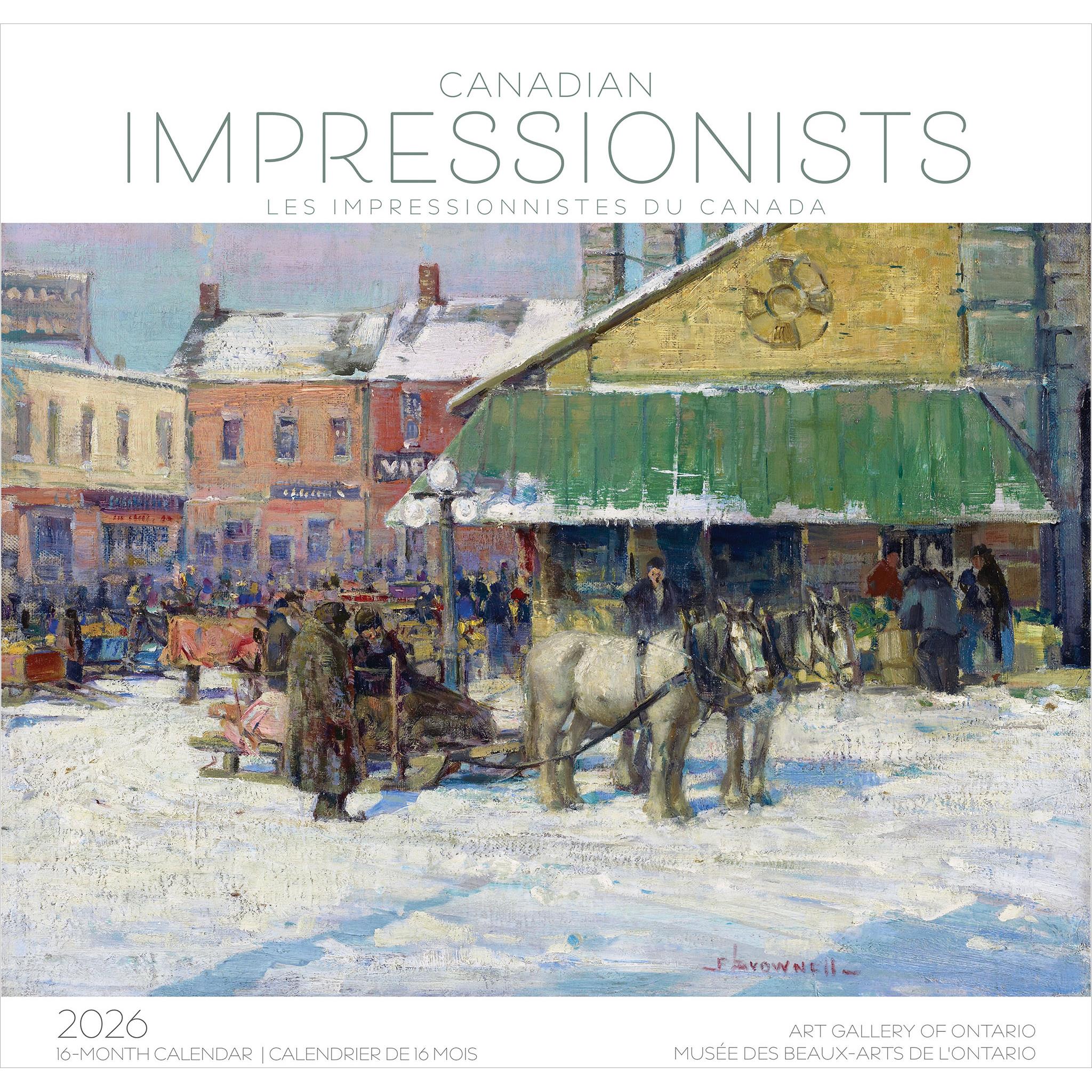 Canadian Impressionists AGO Bilingual 2026 Wall Calendar