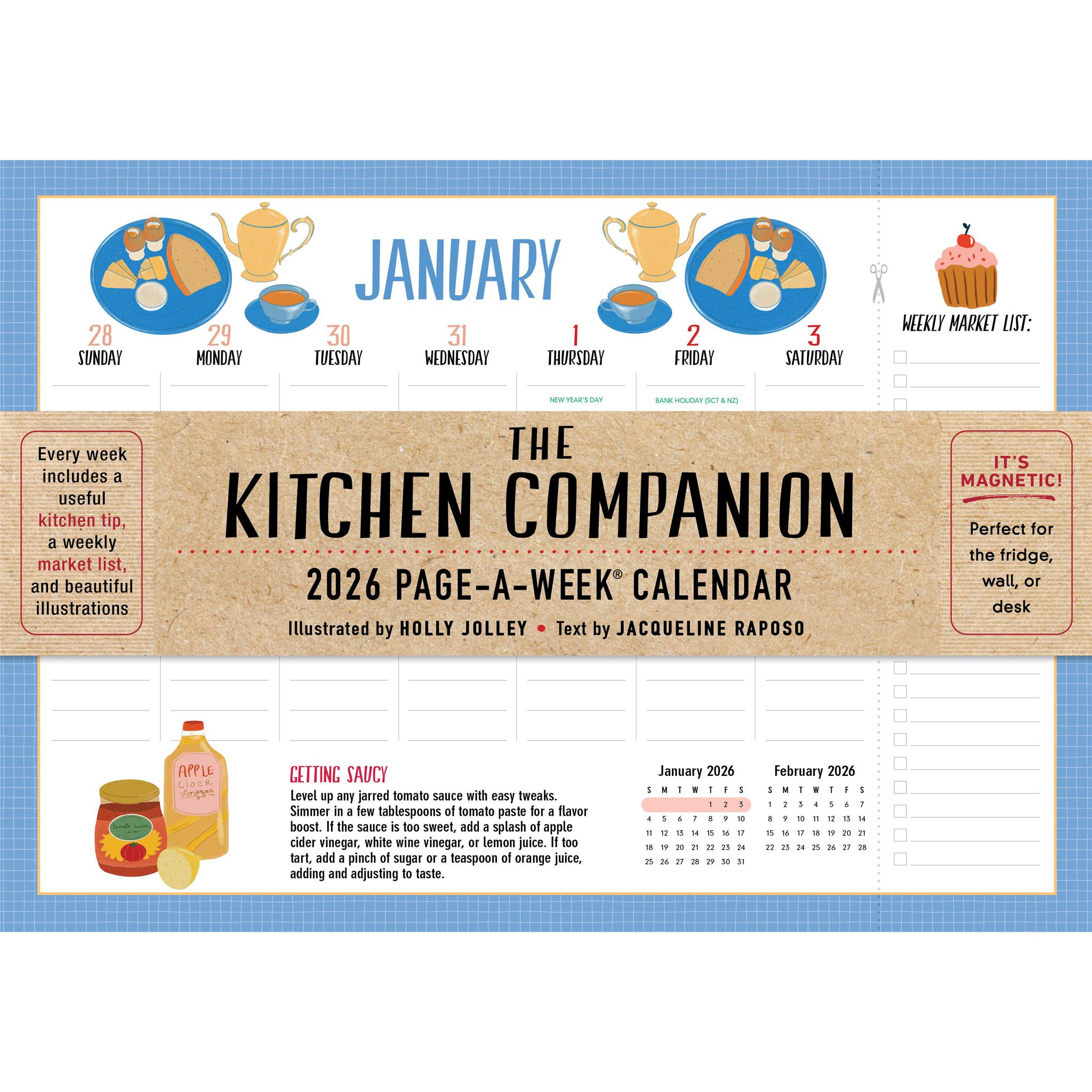Kitchen Companion 2026 Wall Calendar