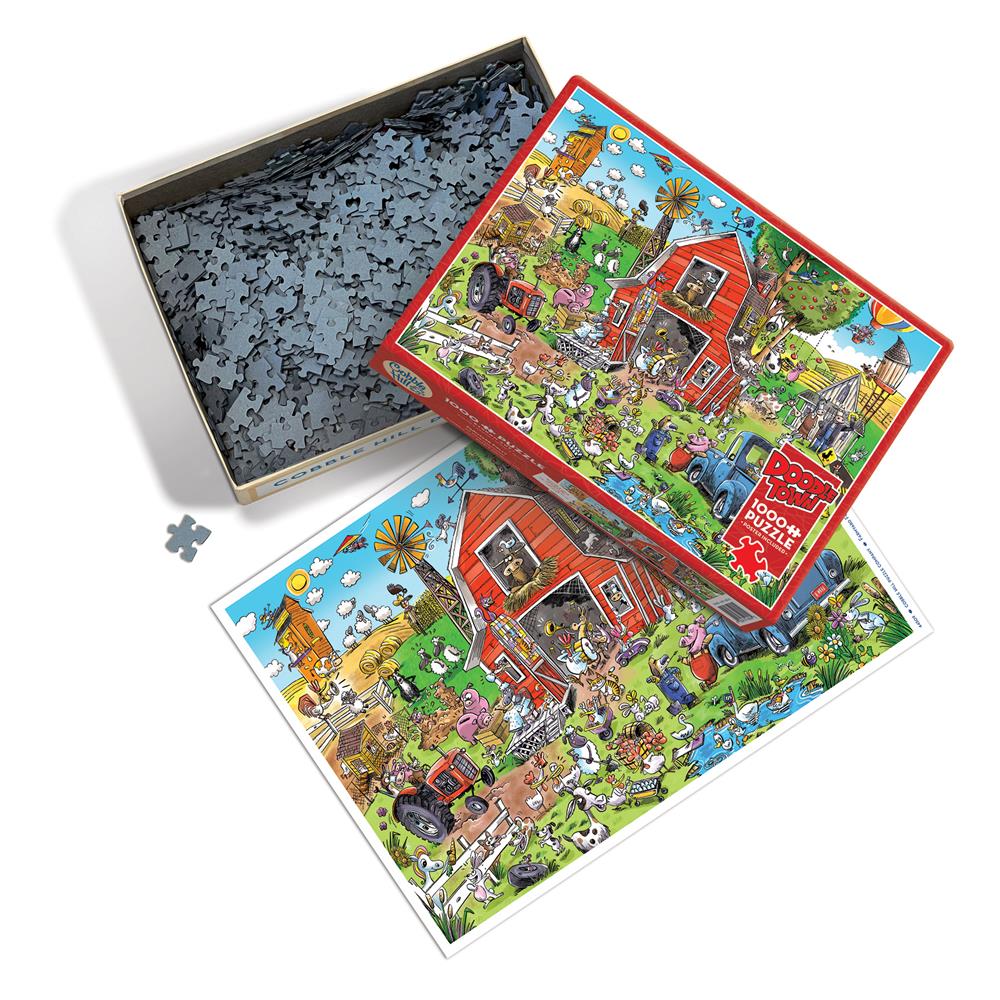 Farmyard Folly DoodleTown Jigsaw Puzzle (1000 Piece) - Online Exclusive