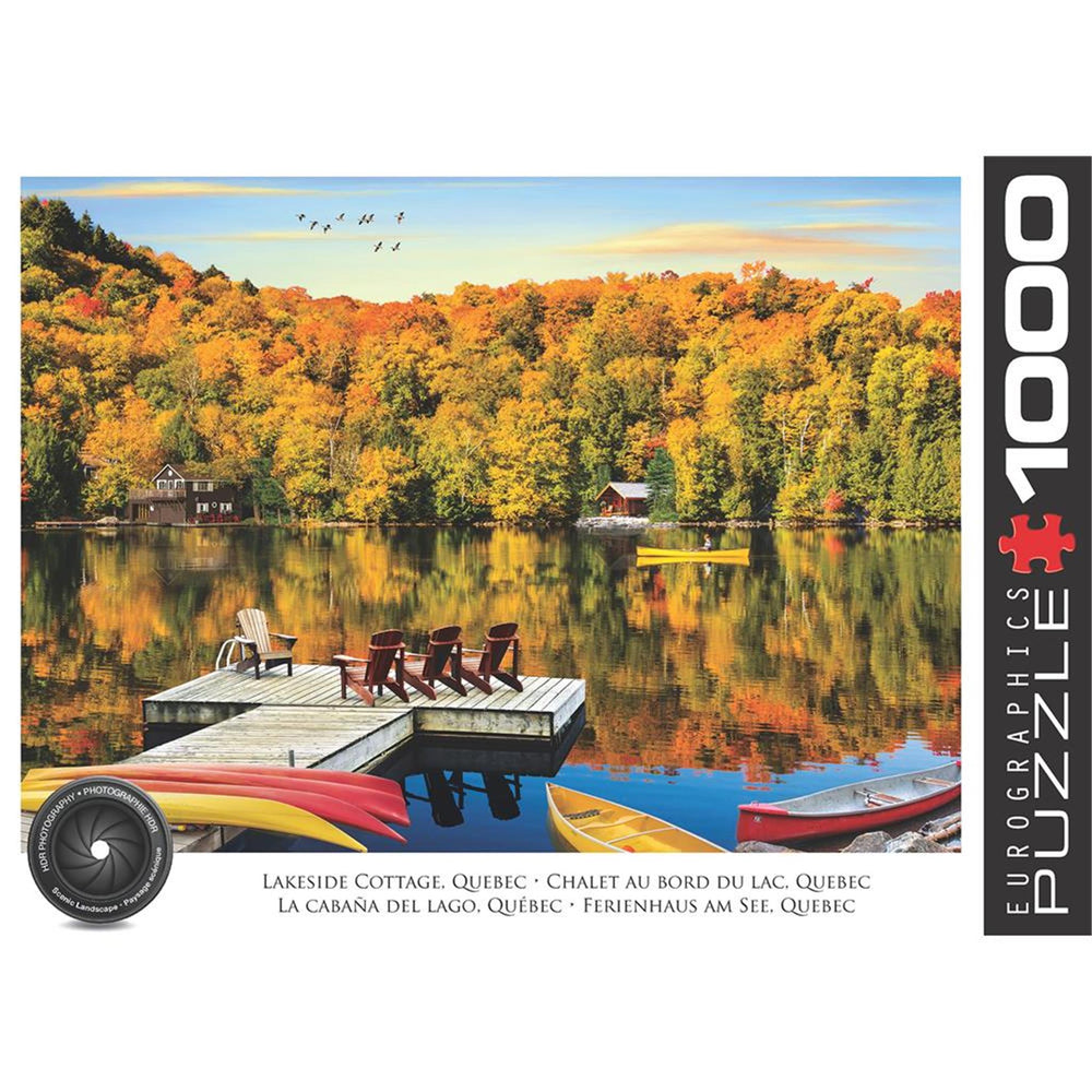 Lakeside Cottage Quebec Jigsaw Puzzle (1000 Piece) - Online Exclusive