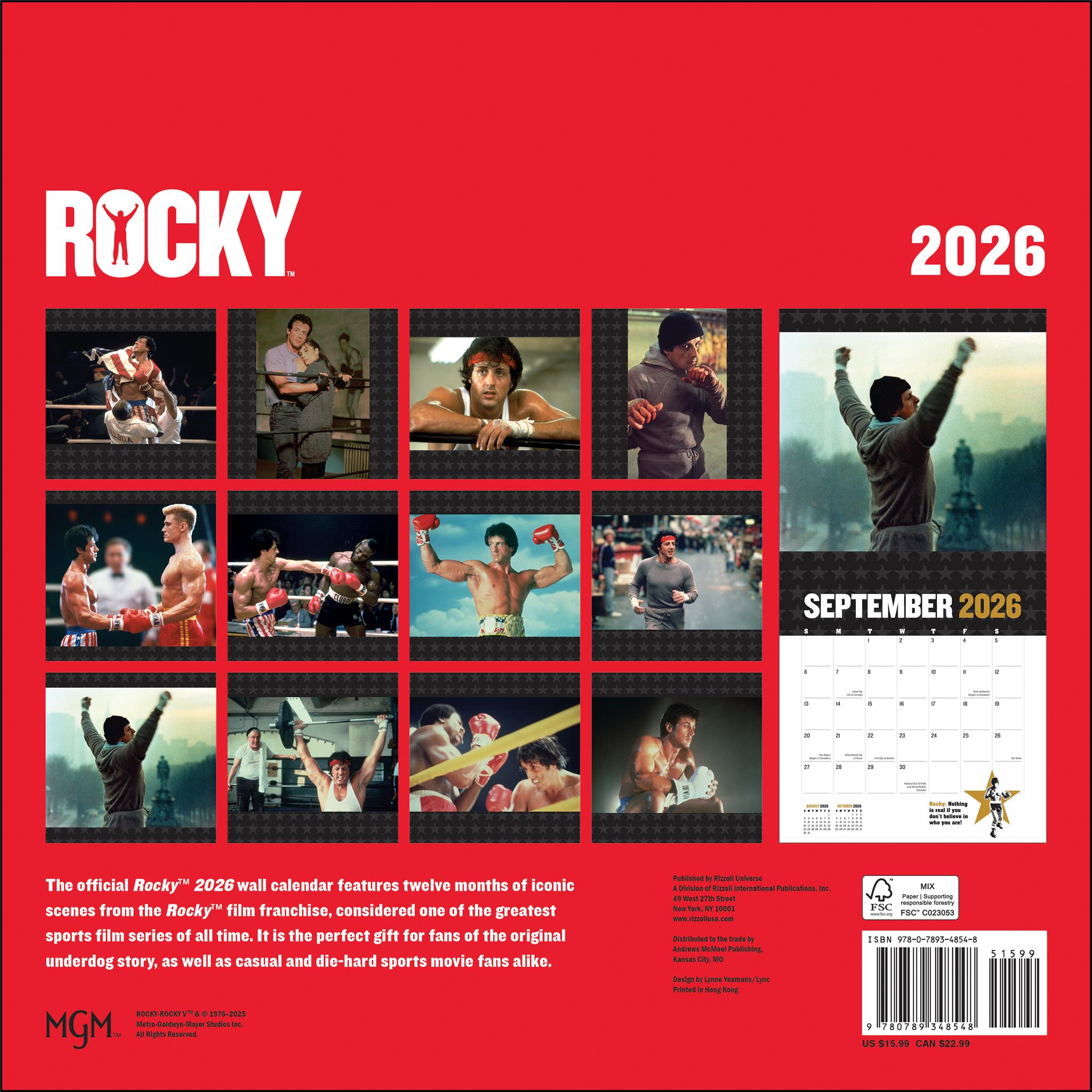 Rocky 2026 Wall Calendar - Online Only
