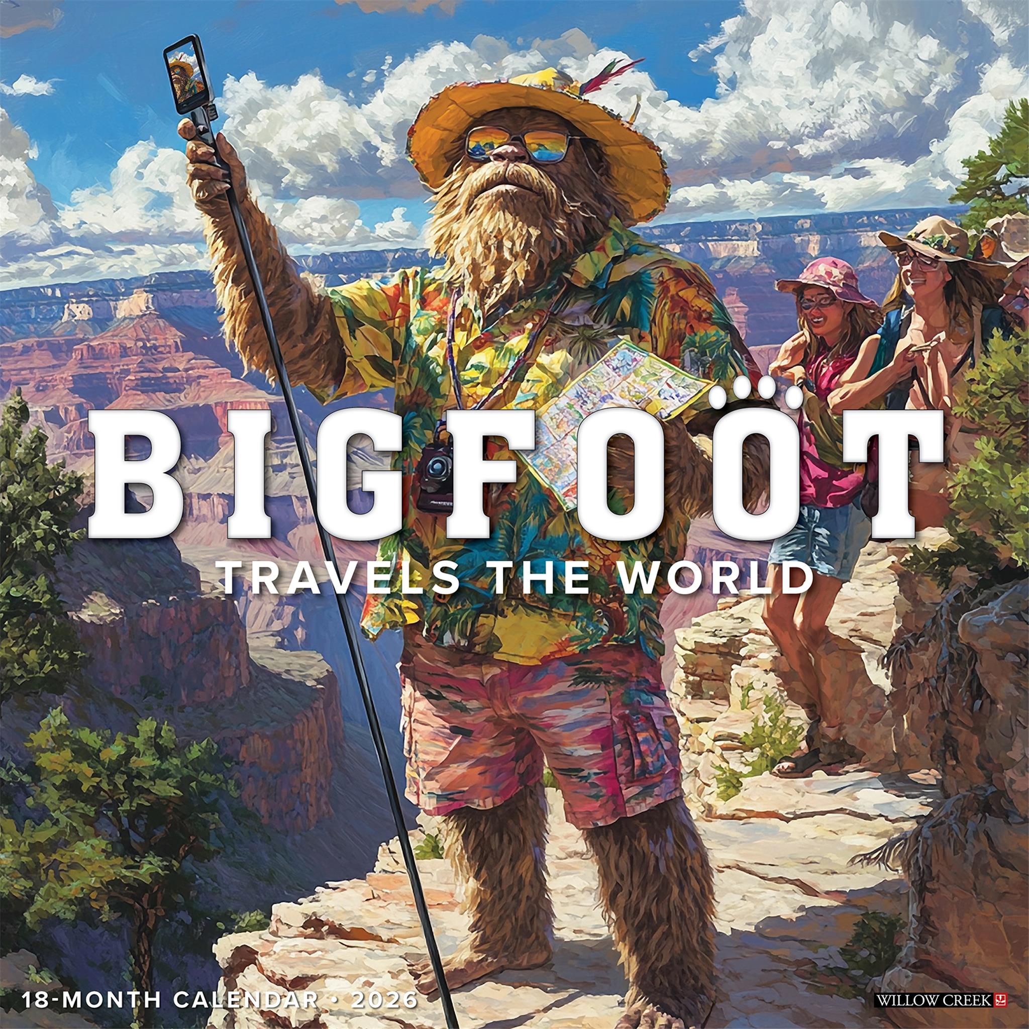 Bigfoot Travels The World 2026 Wall Calendar - Online Only