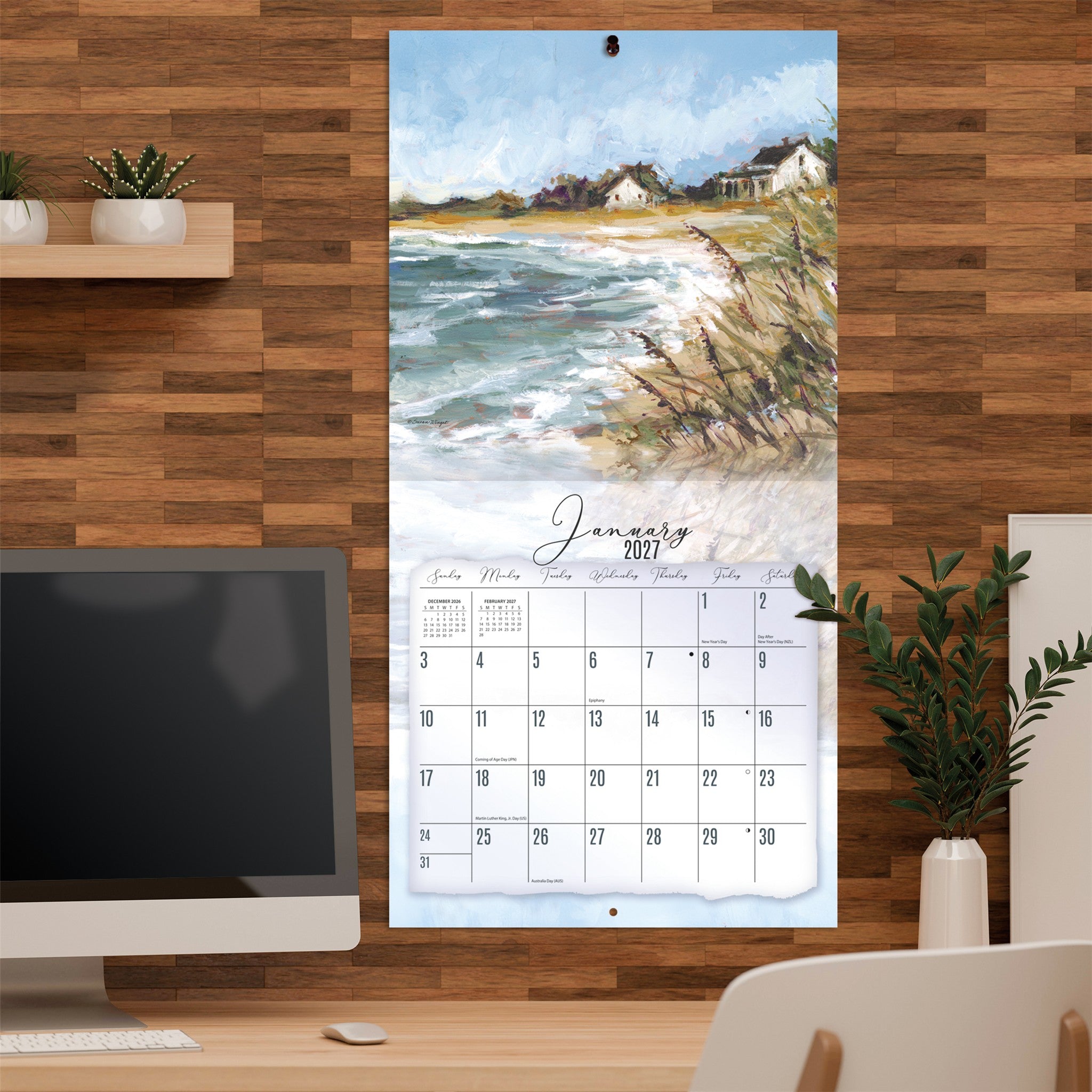 Seaside Serenity 2027 Wall Calendar - Online Only