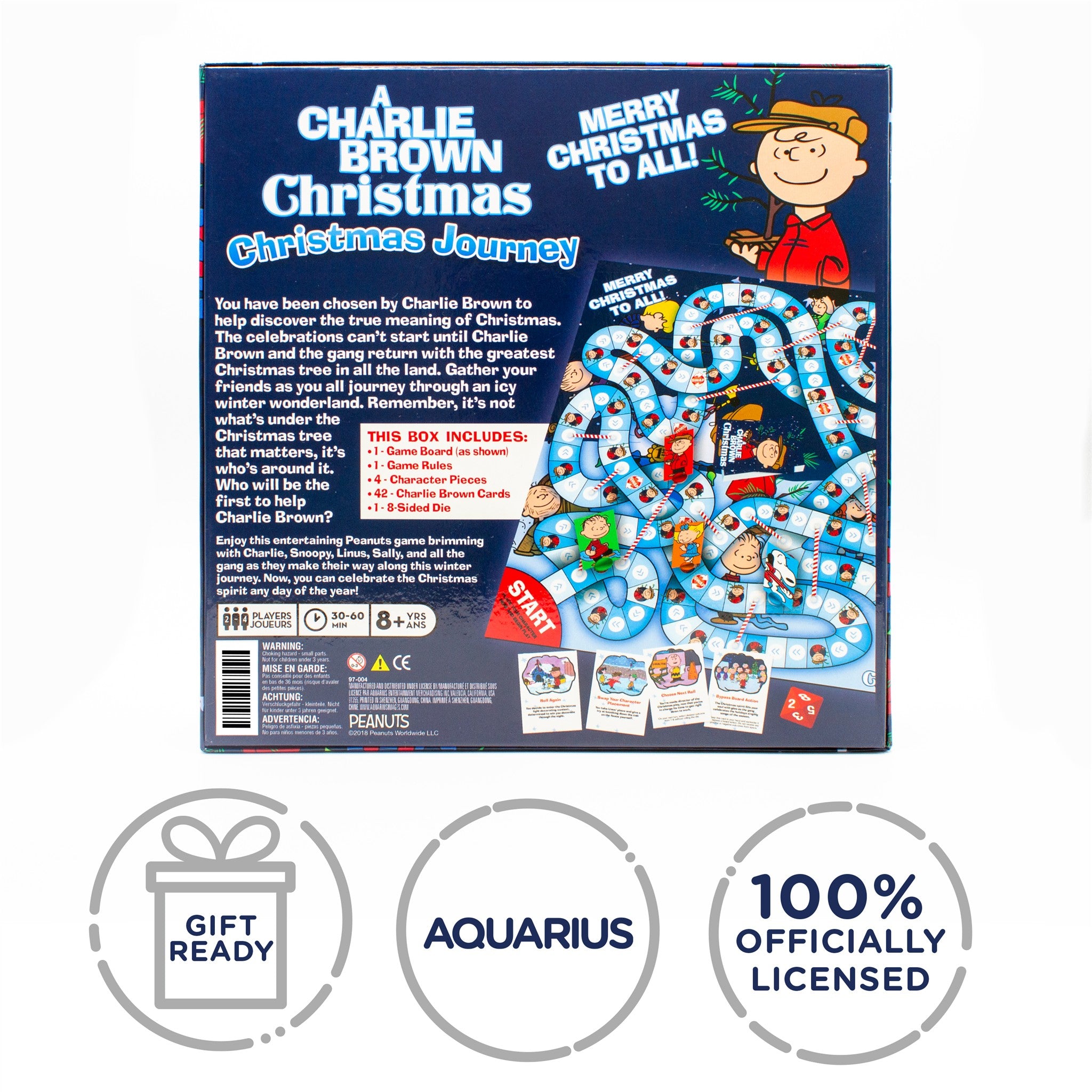 Peanuts Charlie Brown Christmas Journey Board Game