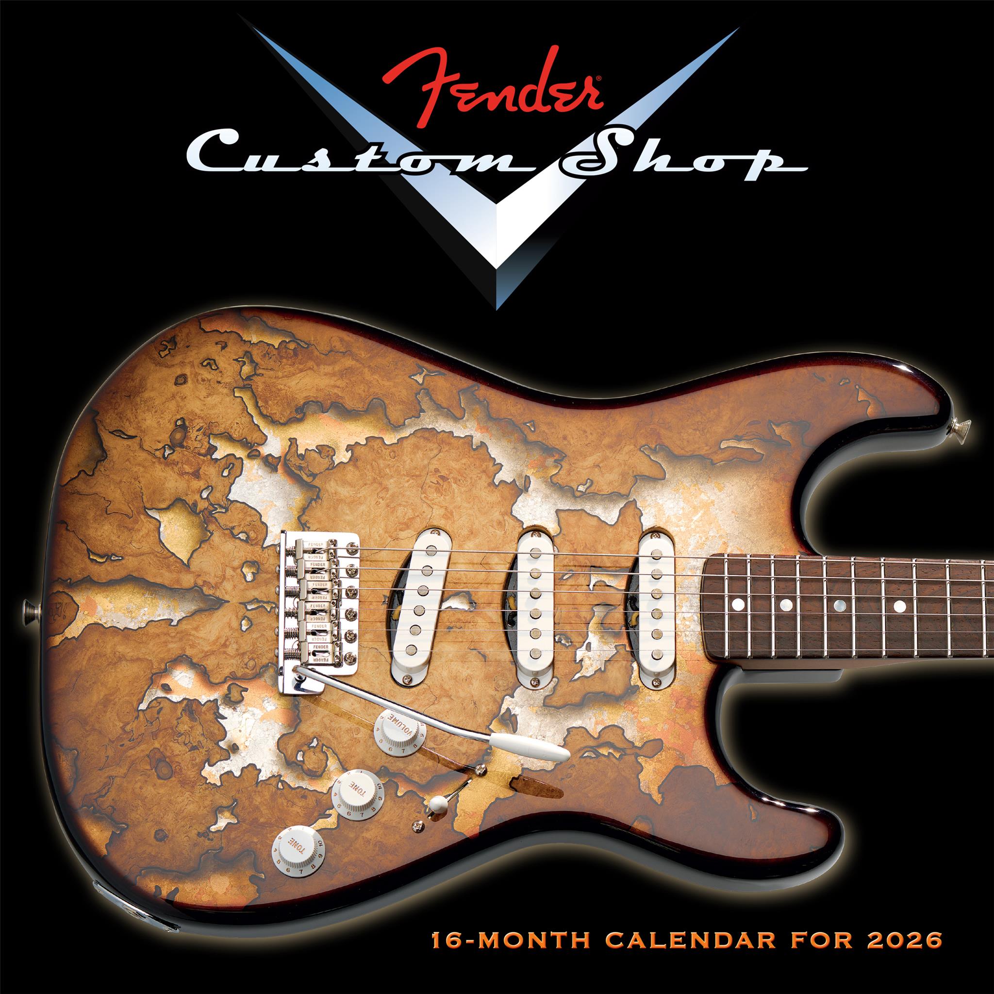 Fender Guitars Custom Shop 2026 Wall Calendar
