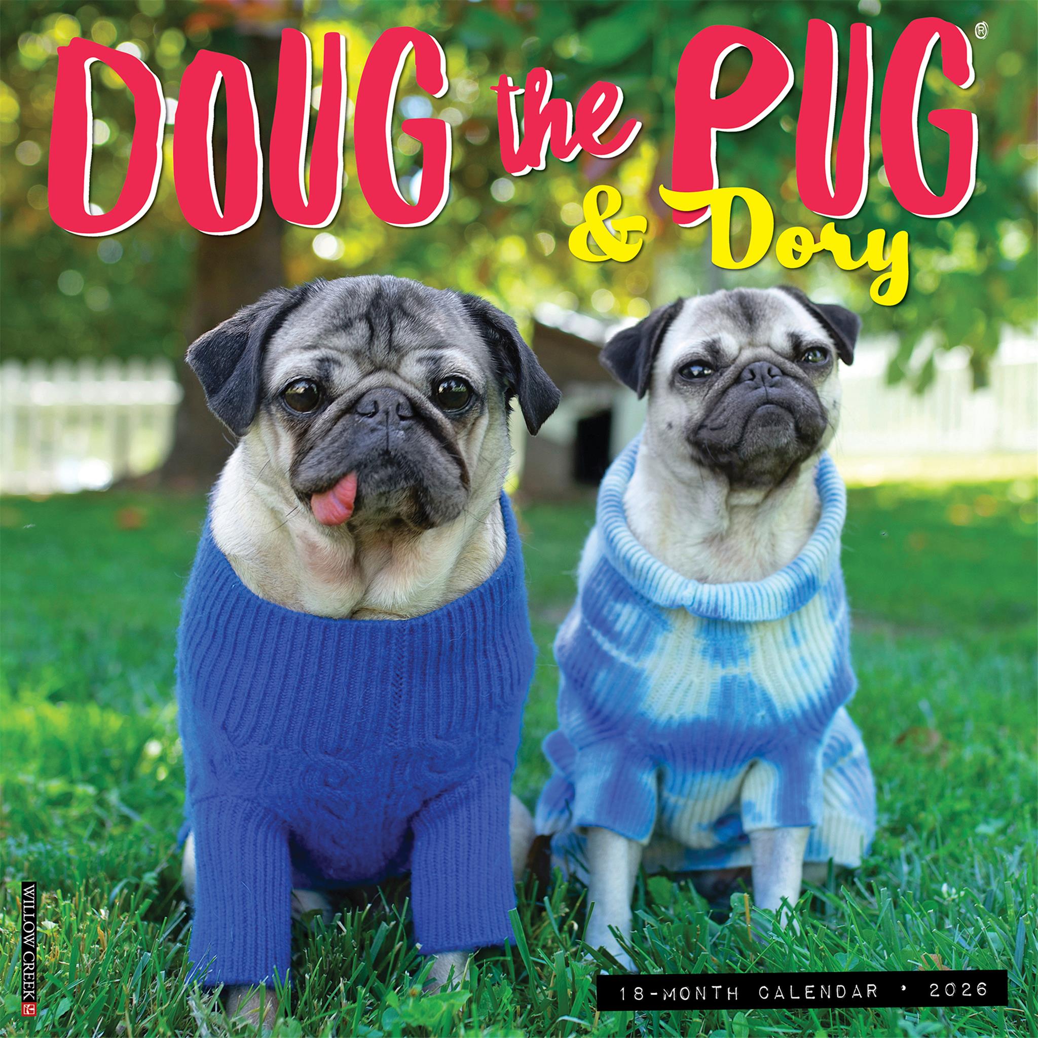 Doug The Pug 2026 Wall Calendar