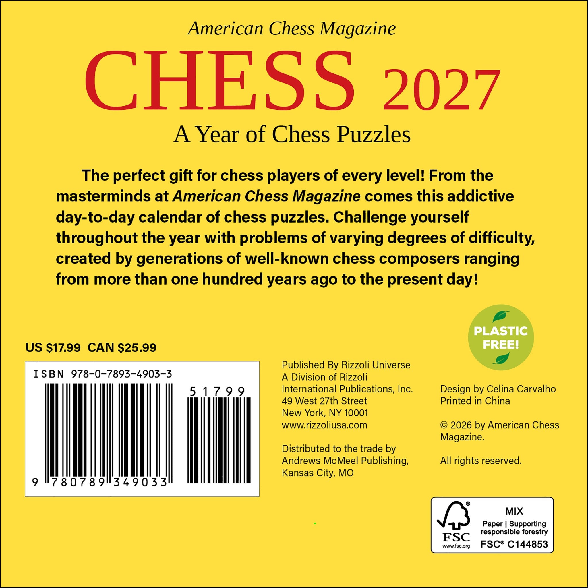 Chess 2027 Box Calendar