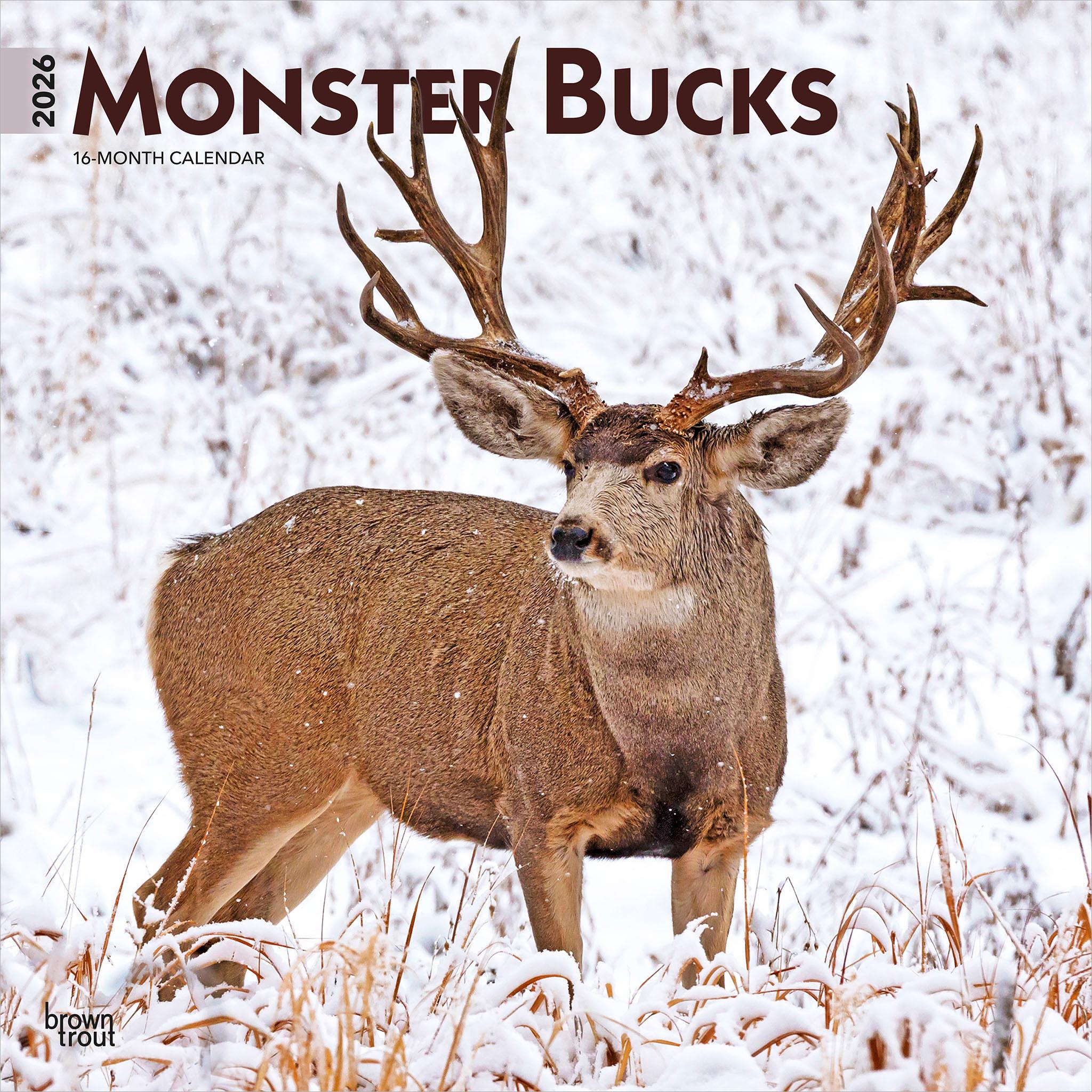 Monster Bucks 2026 Wall Calendar - Online Only