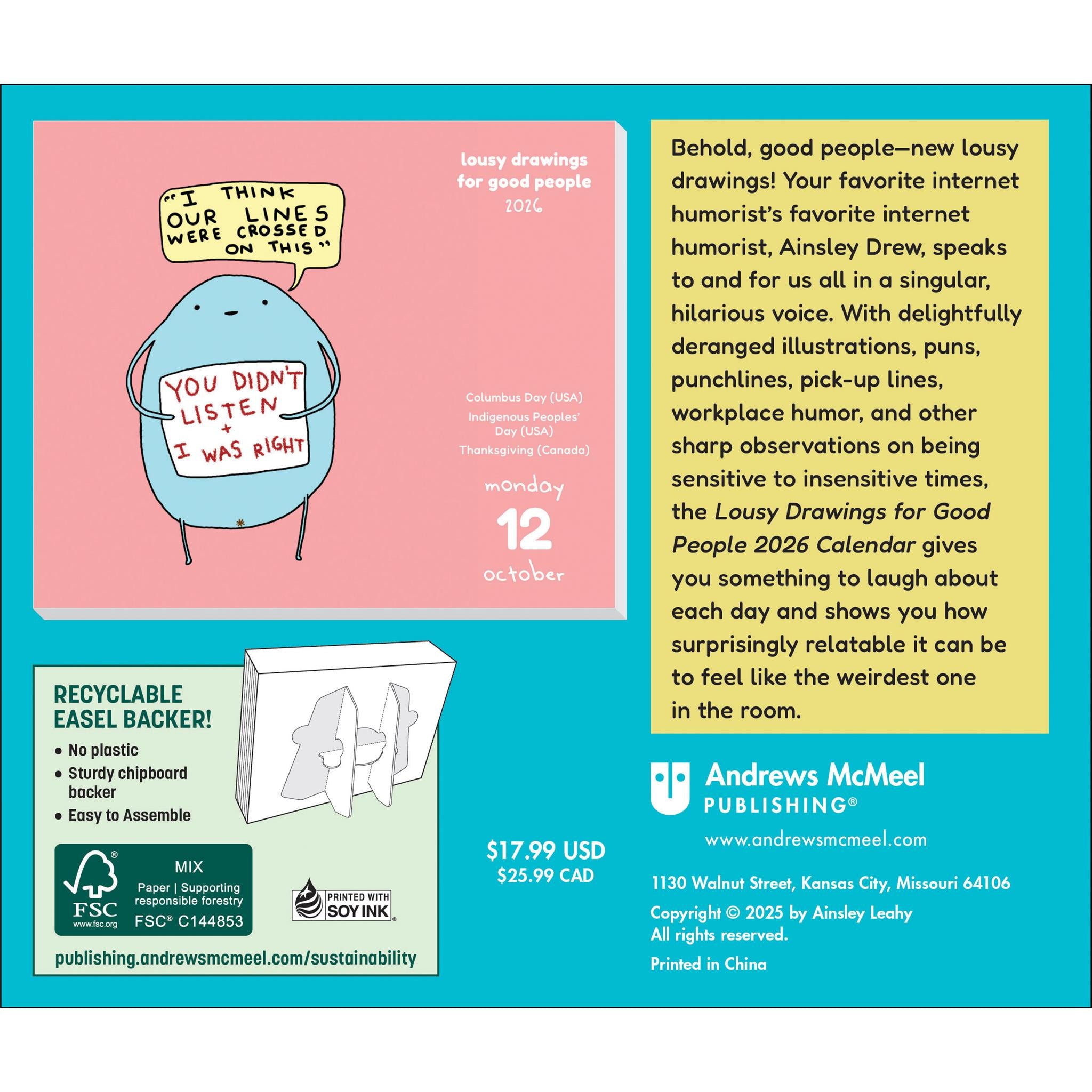 Lousy Drawings For Good People 2026 Box Calendar - Online Only