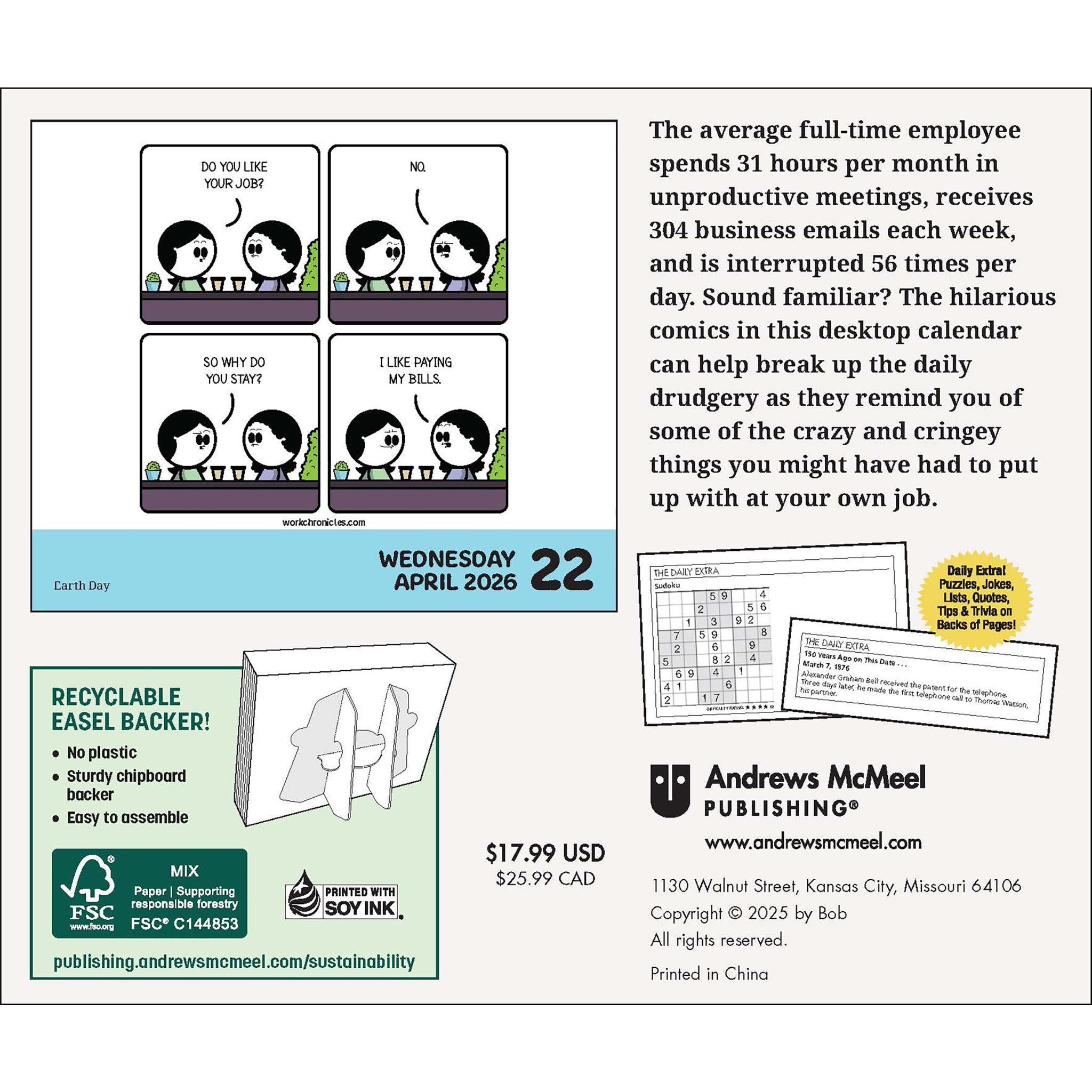 Work Chronicles 2026 Box Calendar