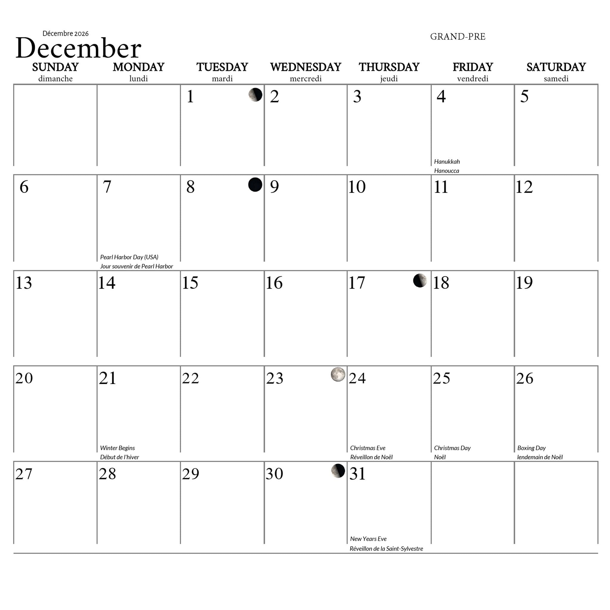 Nova Scotia 2026 Wall Calendar