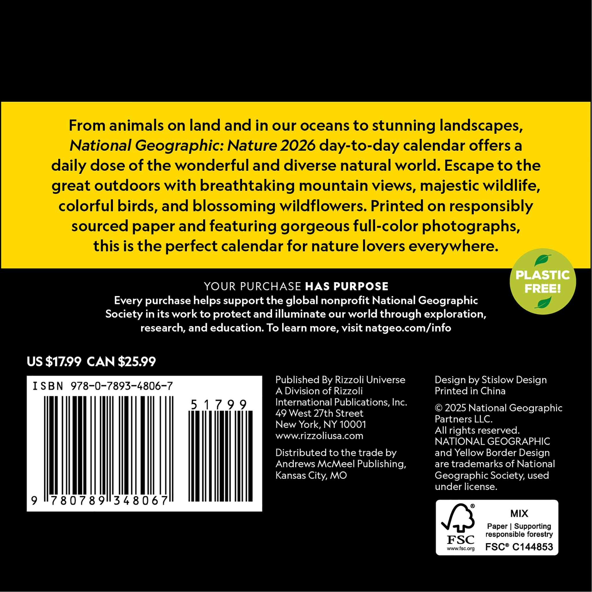 National Geographic Nature 2026 Box Calendar - Online Only