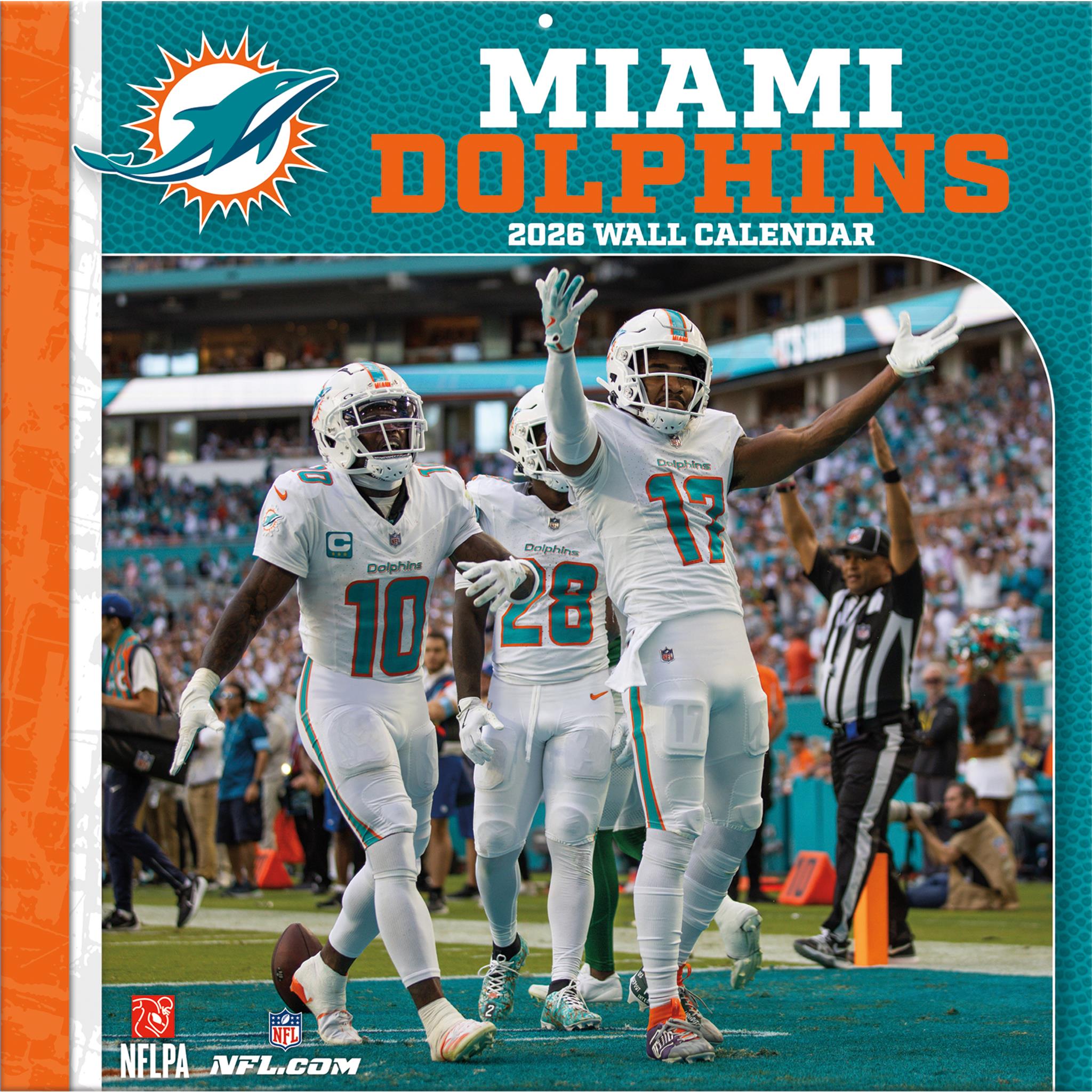 NFL Miami Dolphins 2026 Wall Calendar - Online Only