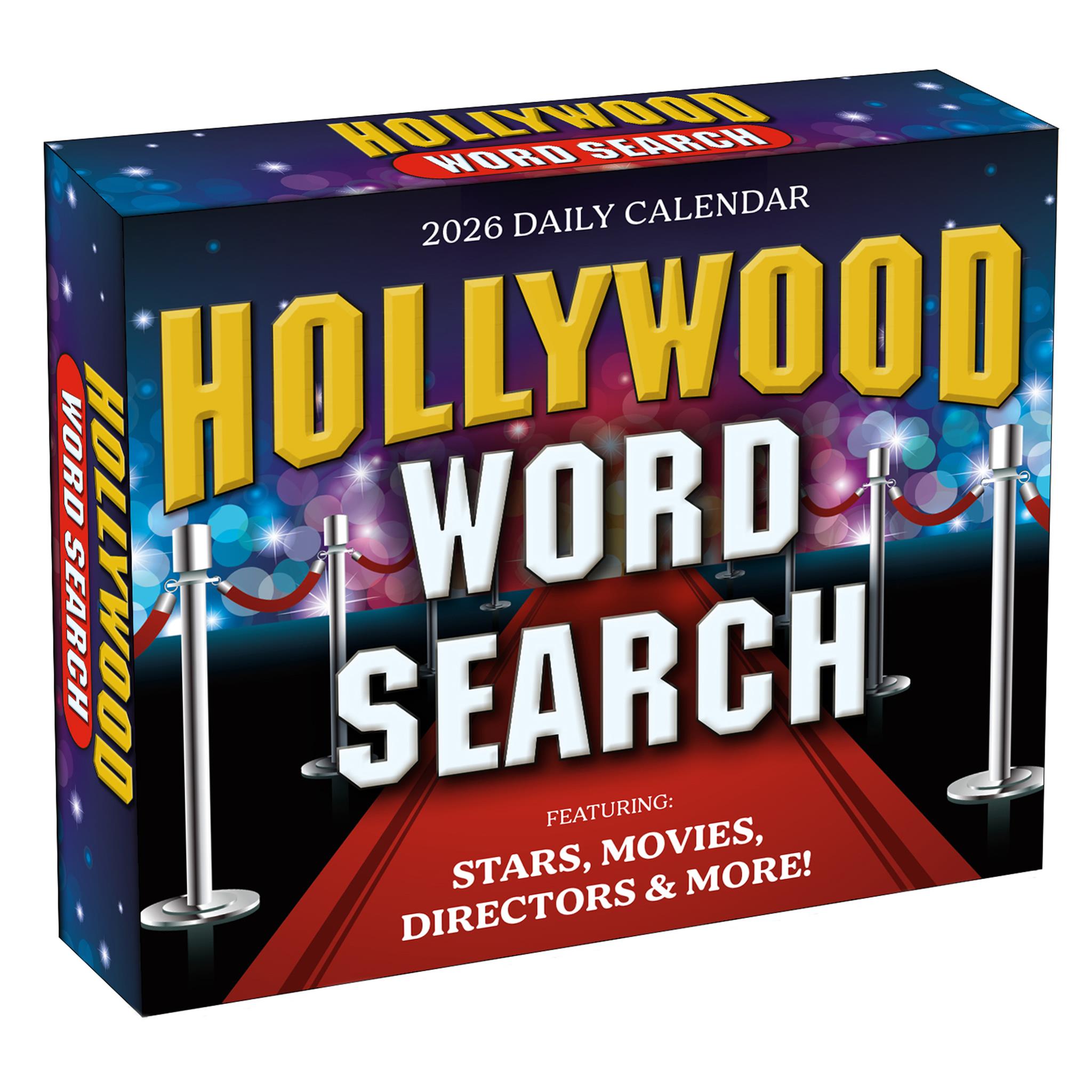Hollywood Word Search 2026 Box Calendar - Online Only