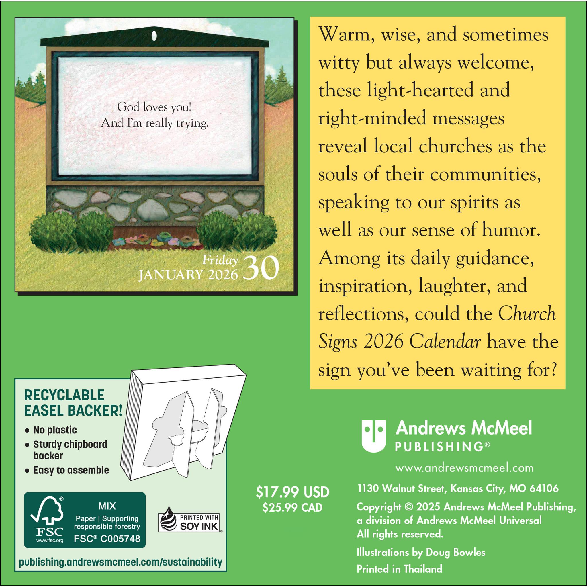 Church Signs 2026 Box Calendar