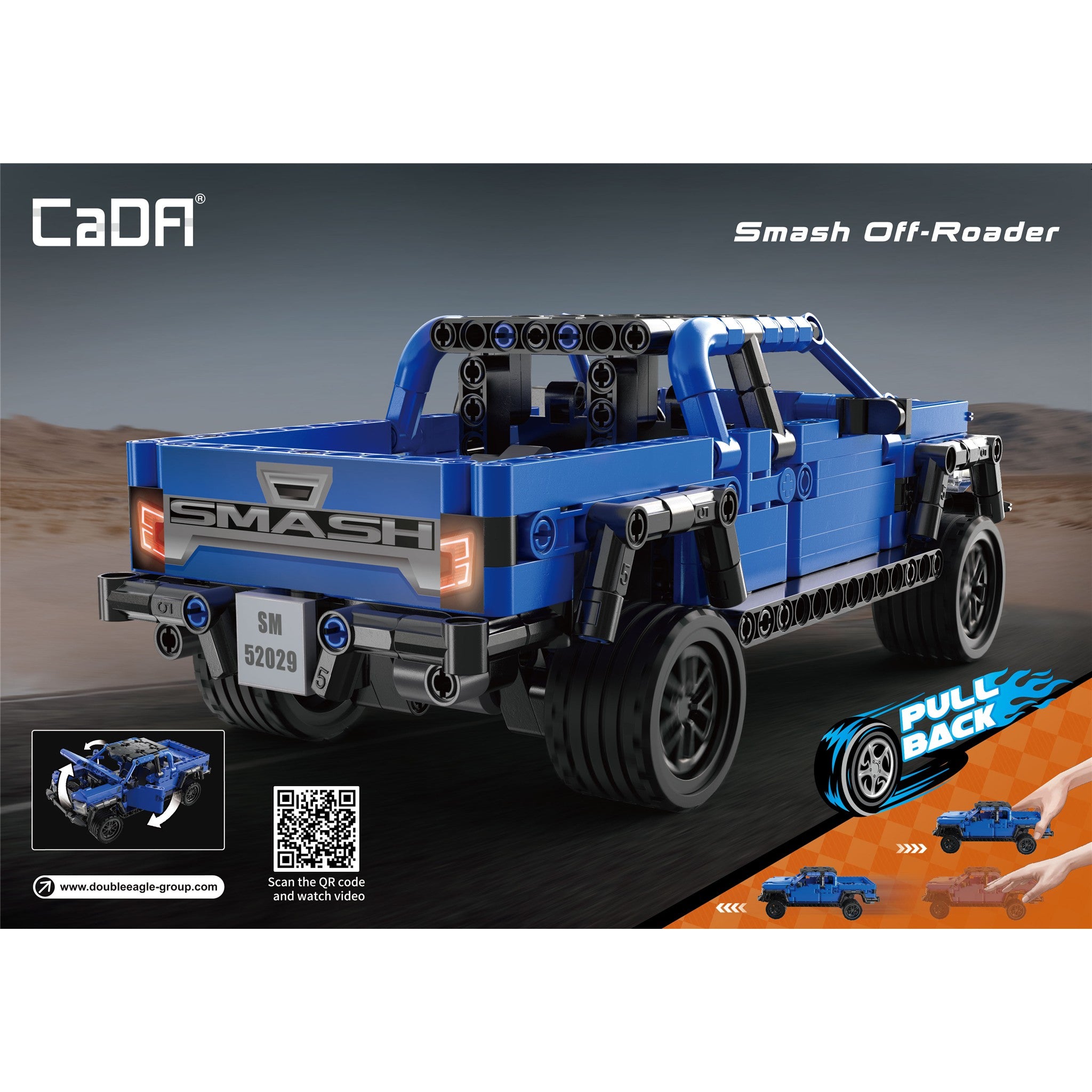 Blue Crush Truck 390 Pieces with Pull Back Action