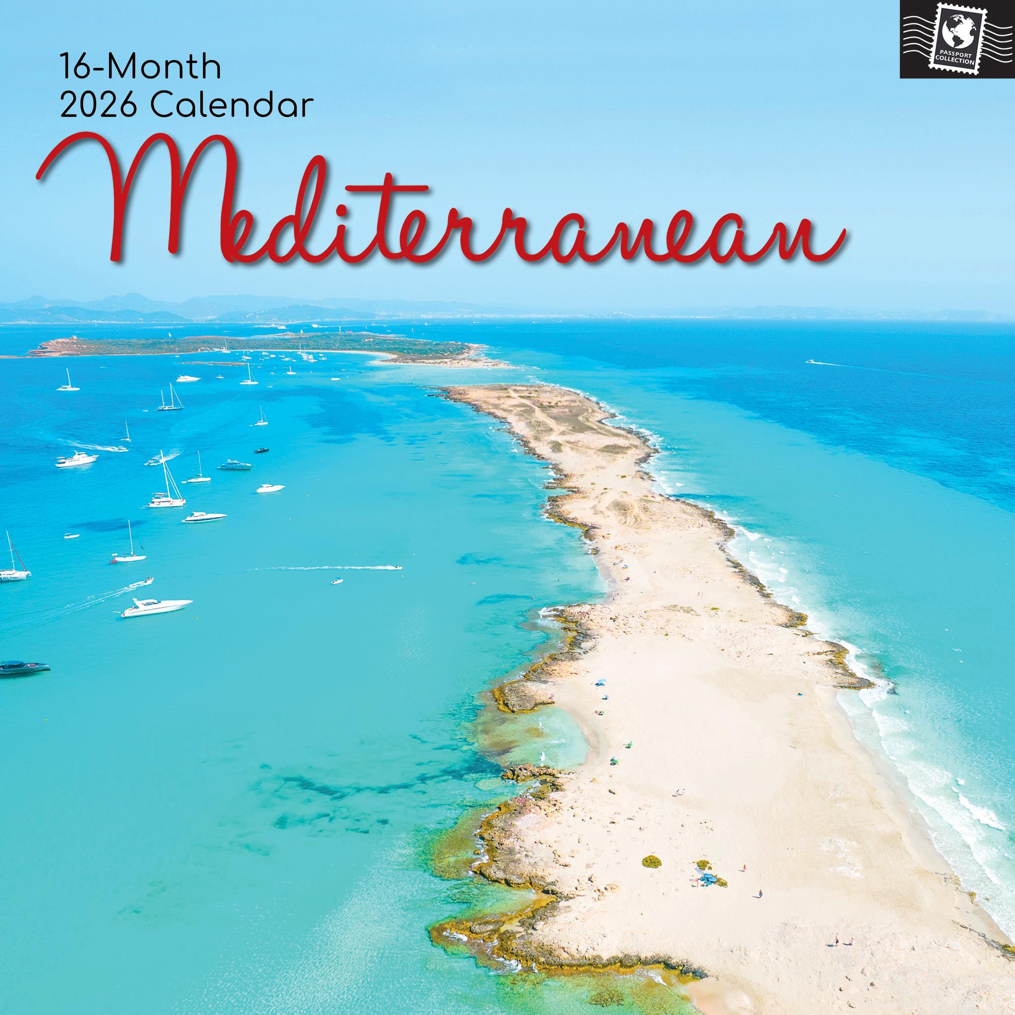 Mediterranean 2026 Wall Calendar