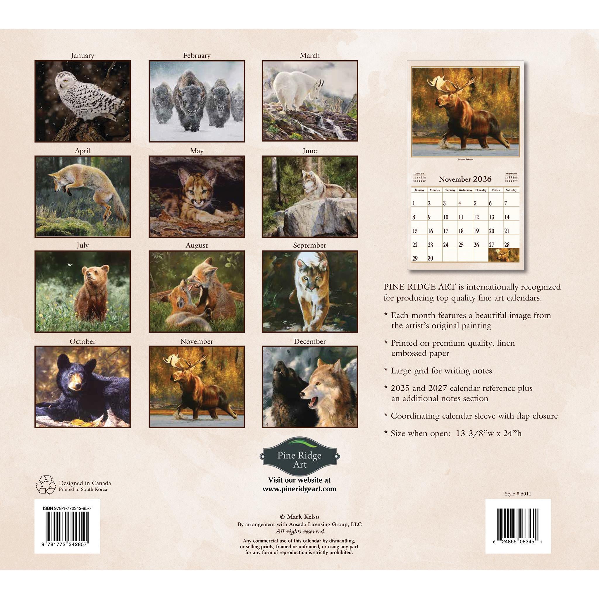 Animal Instincts 2026 Wall Calendar - Online Only
