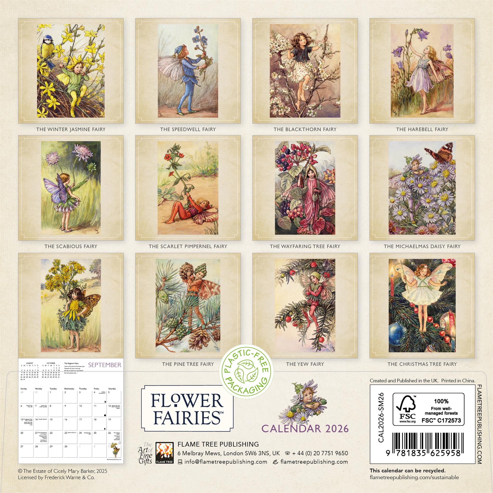 Flower Fairies 2026 Mini Calendar