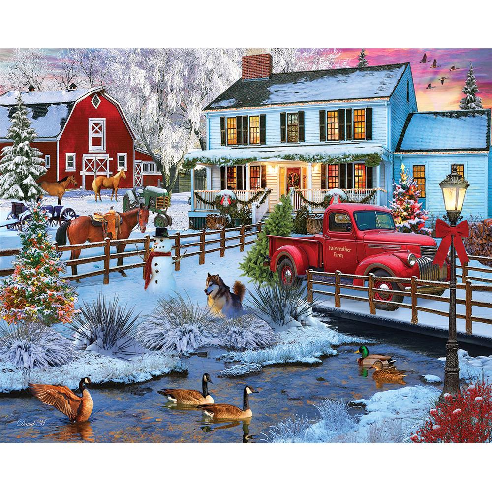 Christmas on the Farm Jigsaw Puzzle (1000 Piece) - Online Exclusive