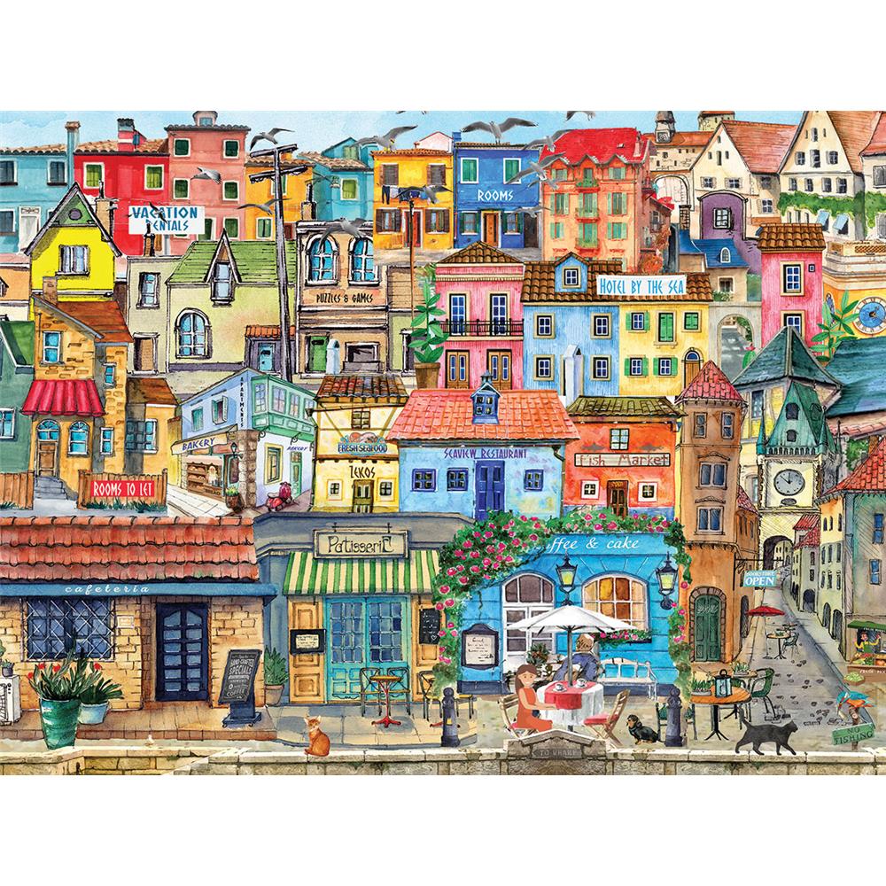 Seaside Village Jigsaw Puzzle (500 Piece) - Online Exclusive
