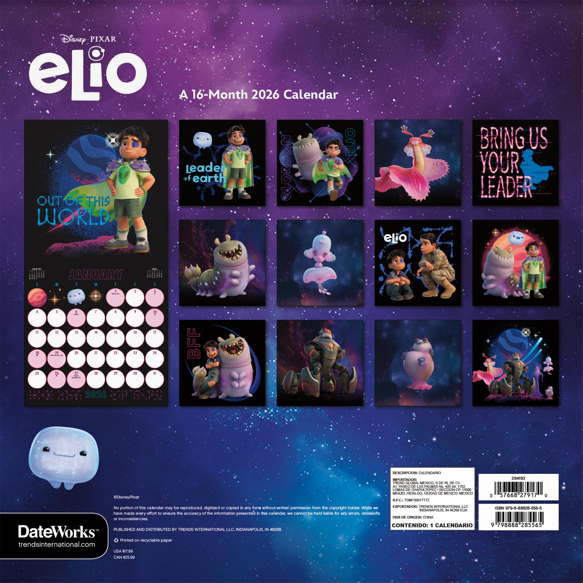 Elio 2026 Wall Calendar - Online Only